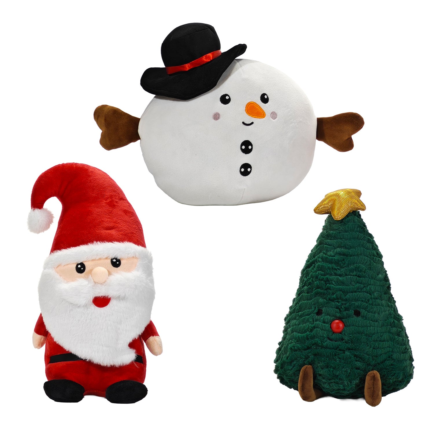 VESTIAMO CASA GRAN NATALE - Personaggio Natalizio Assortito h40 cm - Babbo Natale, Pupazzo di Neve e Alberello