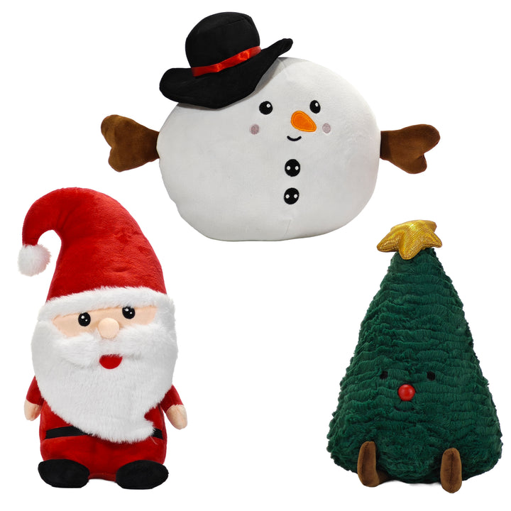 VESTIAMO CASA GRAN NATALE - Personaggio Natalizio Assortito h40 cm - Babbo Natale, Pupazzo di Neve e Alberello