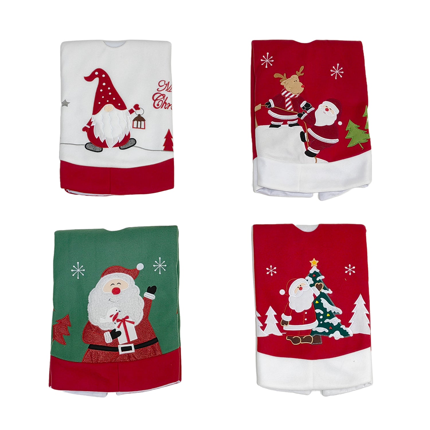 VESTIAMO CASA GRAN NATALE - Copribase Albero con Decorazione Babbo Natale diametro 90 cm