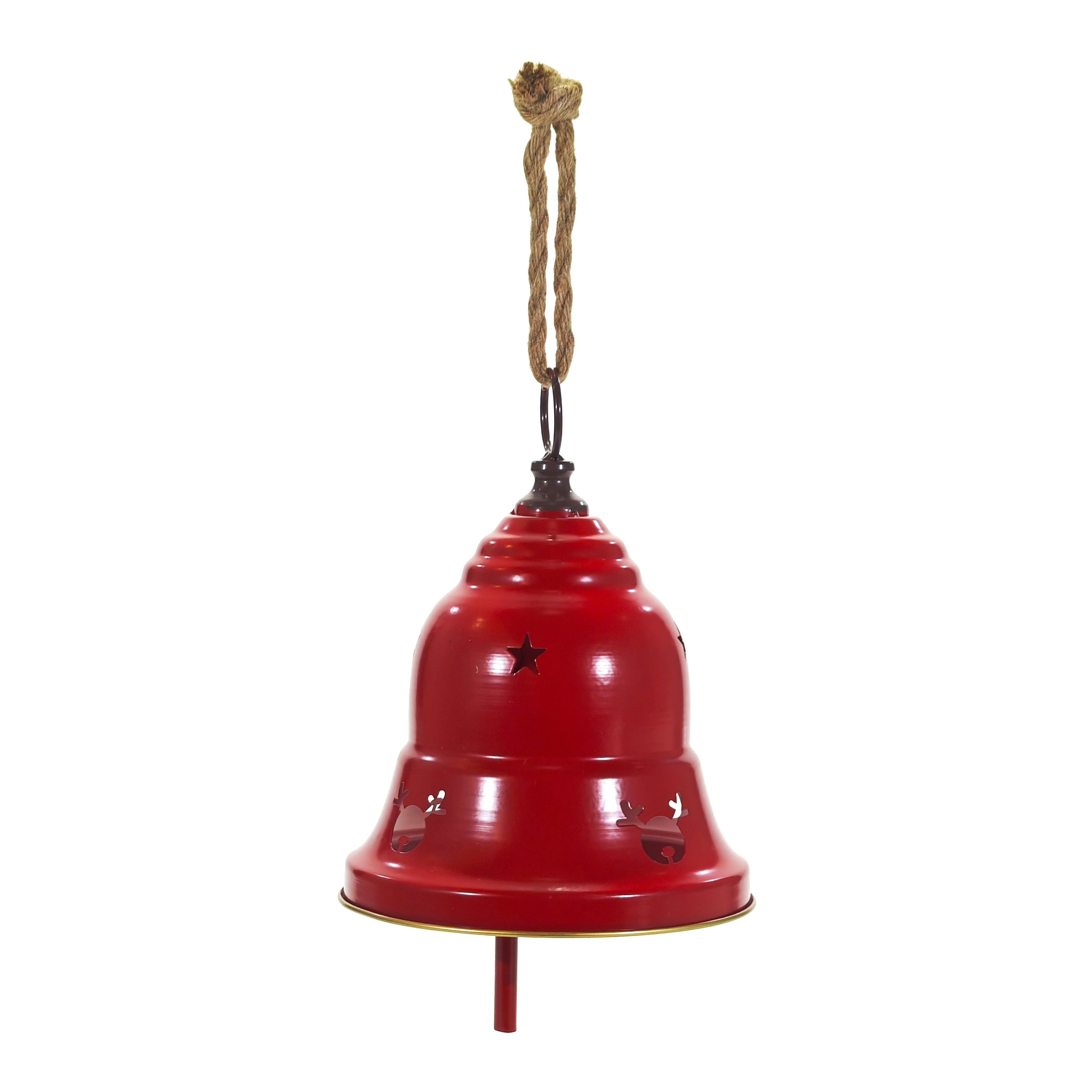 VESTIAMO CASA GRAN NATALE - Campana Natalizia da Appendere in Metallo h30 cm