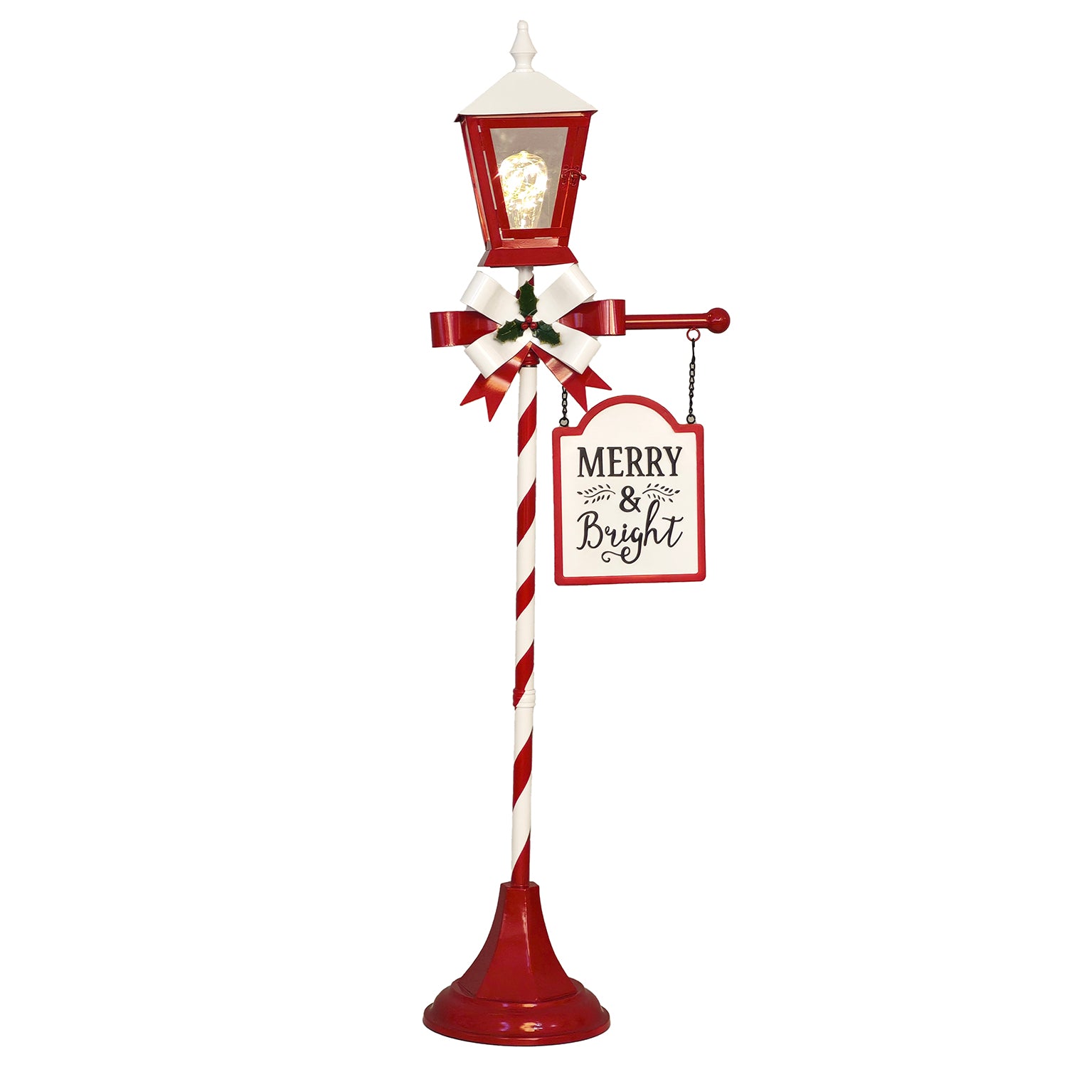 VESTIAMO CASA GRAN NATALE - Lampione Natalizio Luminoso Bianco Caldo h134 cm