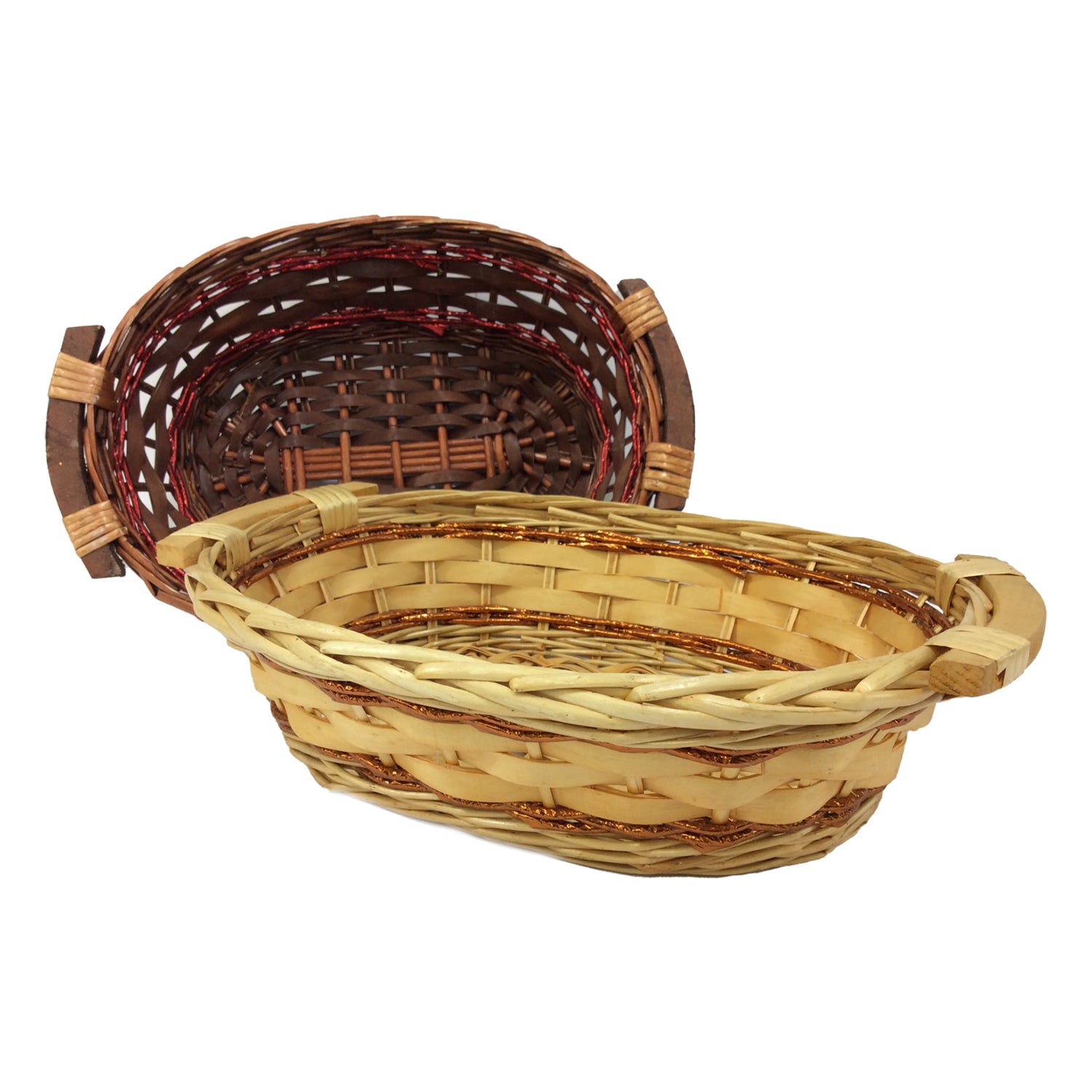 VESTIAMO CASA - Cesta con Manici in Salice e Corda 38x28 cm