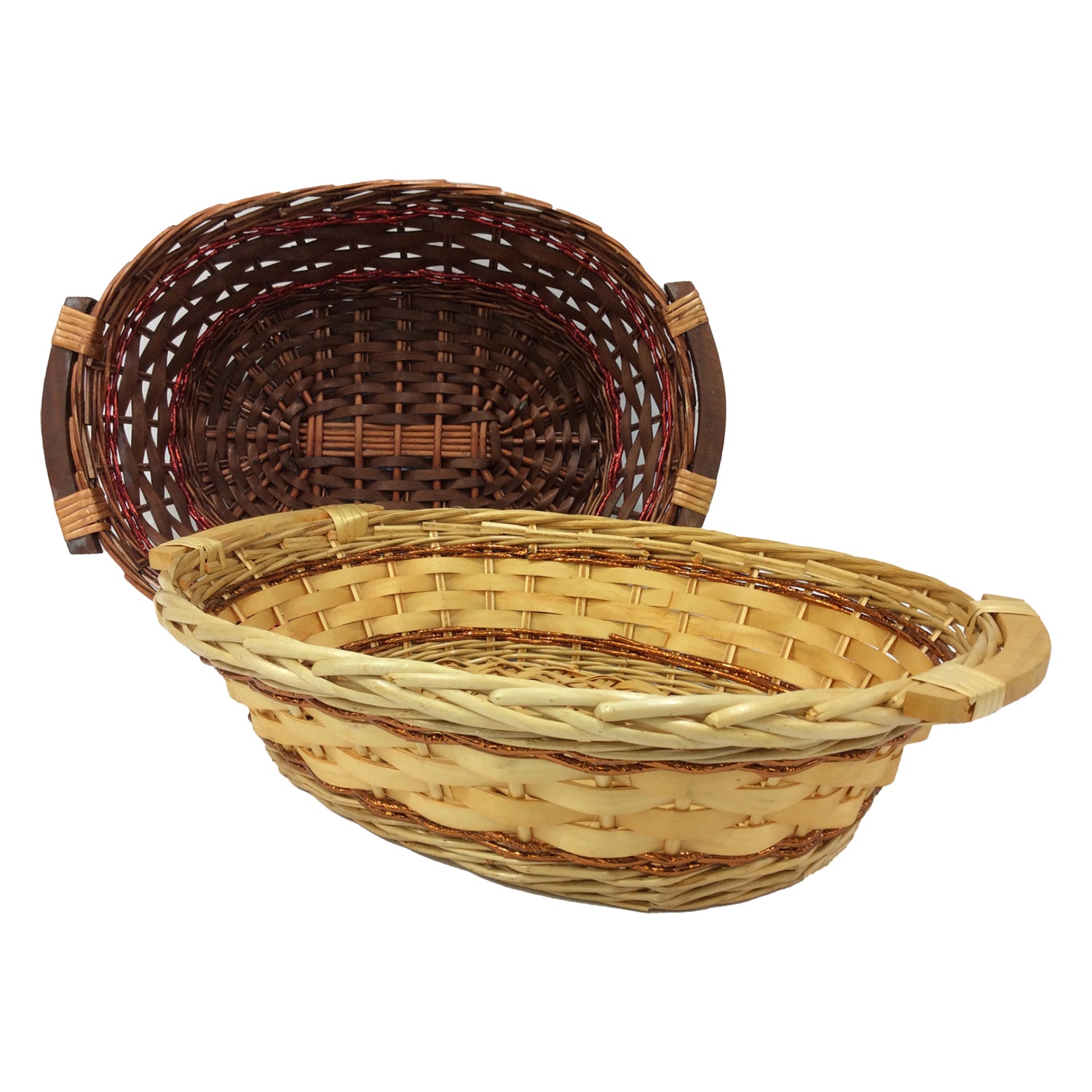 VESTIAMO CASA - Cesta con Manici in Salice e Corda 50x40 cm