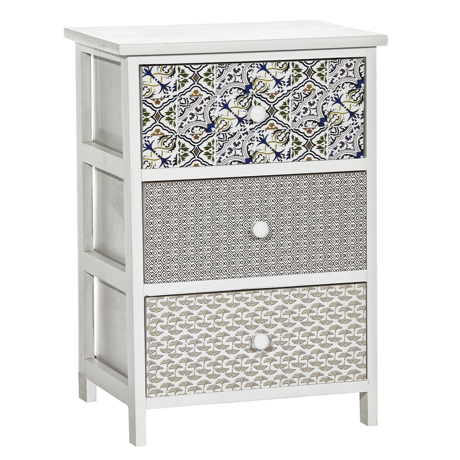 VESTIAMO CASA - Cassettiera Multiuso Linea Woodhandy 3 Cassetti - h58x40x29 cm