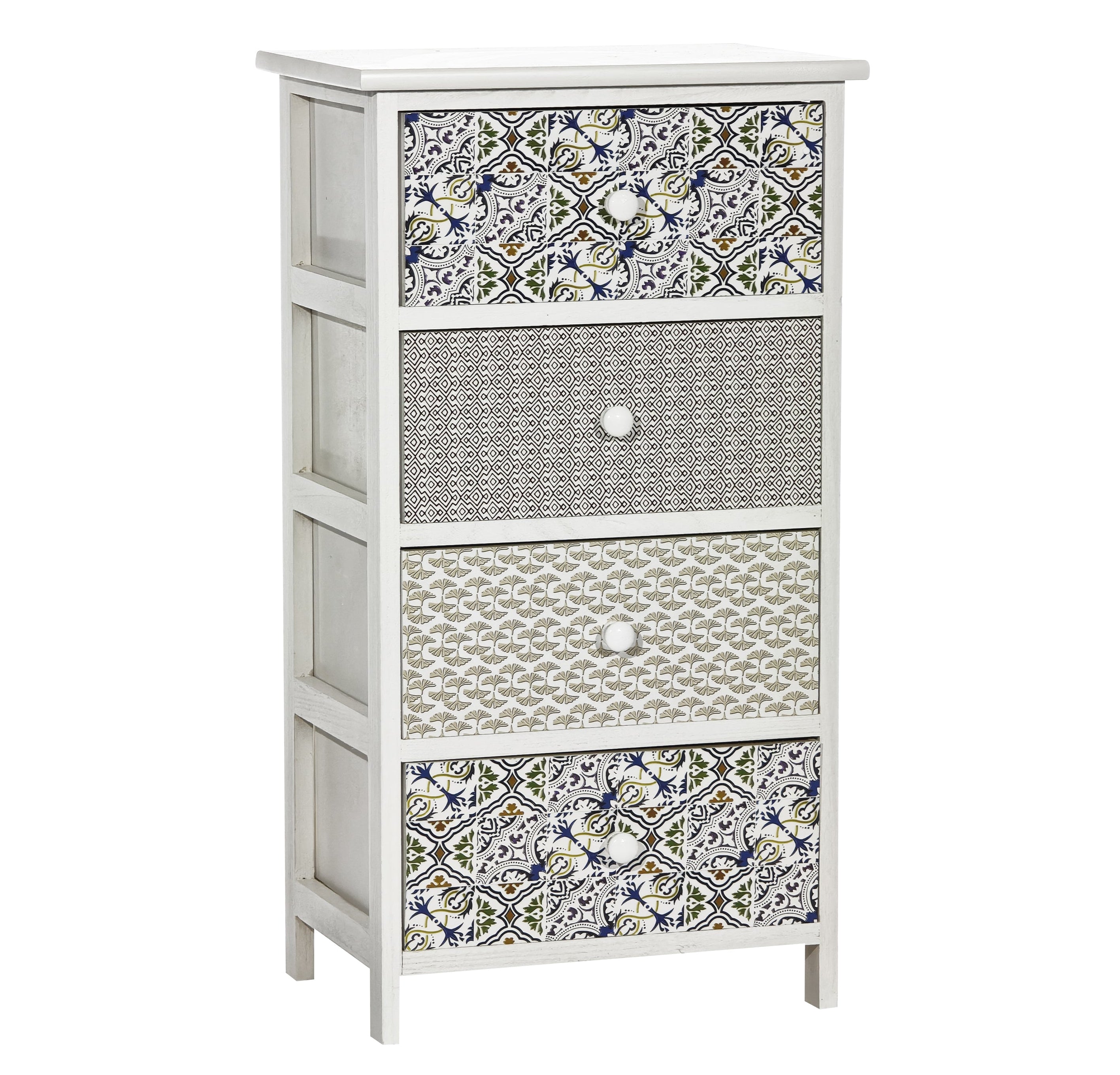 VESTIAMO CASA - Cassettiera Multiuso 4 Cassetti Linea Woodhandy - h73x40x29 cm