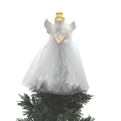 VESTIAMO CASA GRAN NATALE - Puntale Angelo Silver per Albero di Natale h30 cm