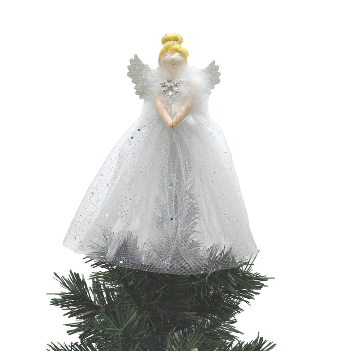 VESTIAMO CASA GRAN NATALE - Puntale Angelo Silver per Albero di Natale h30 cm