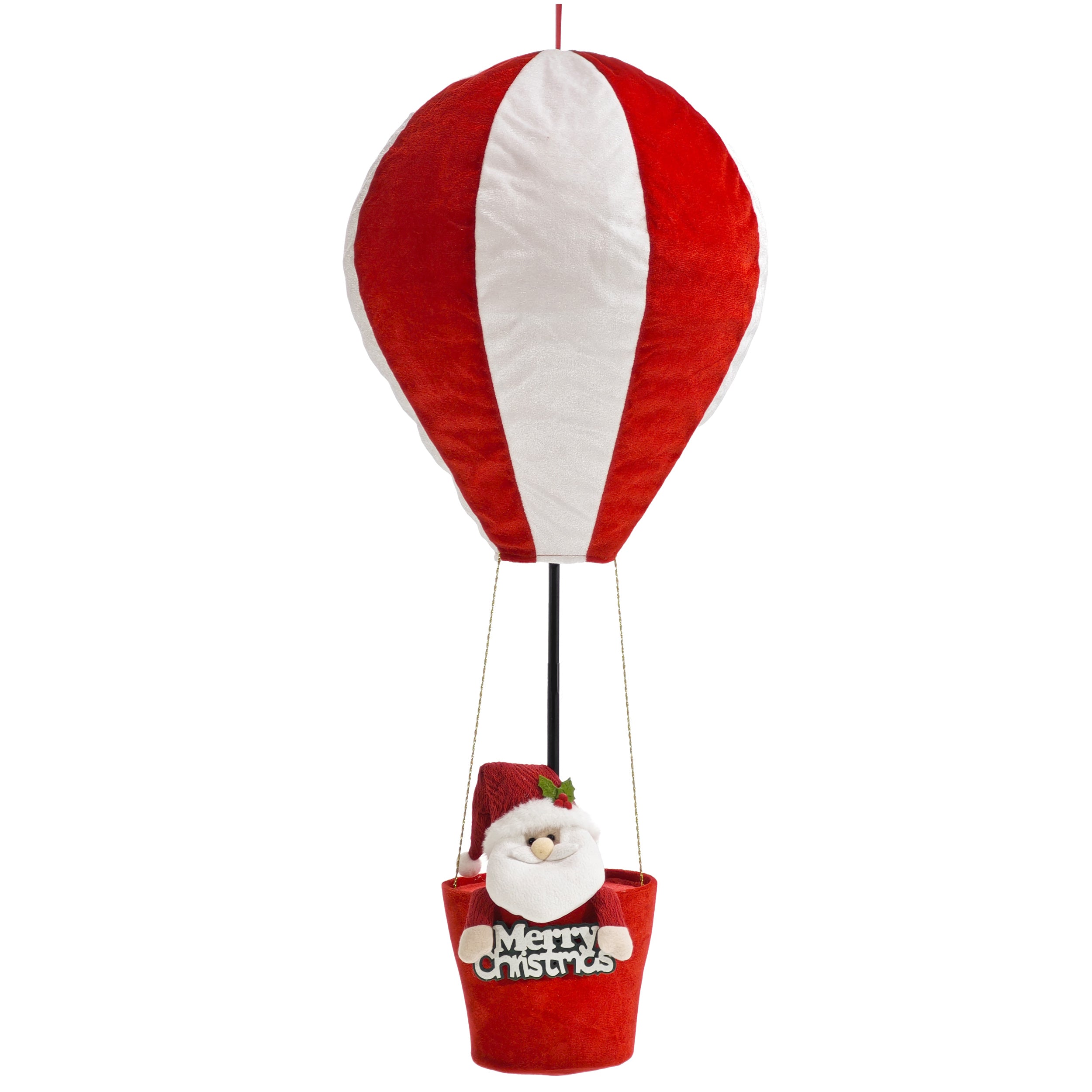 VESTIAMO CASA GRAN NATALE - Decorazione Natalizia Mongolfiera con Personaggi Natalizi h90 cm