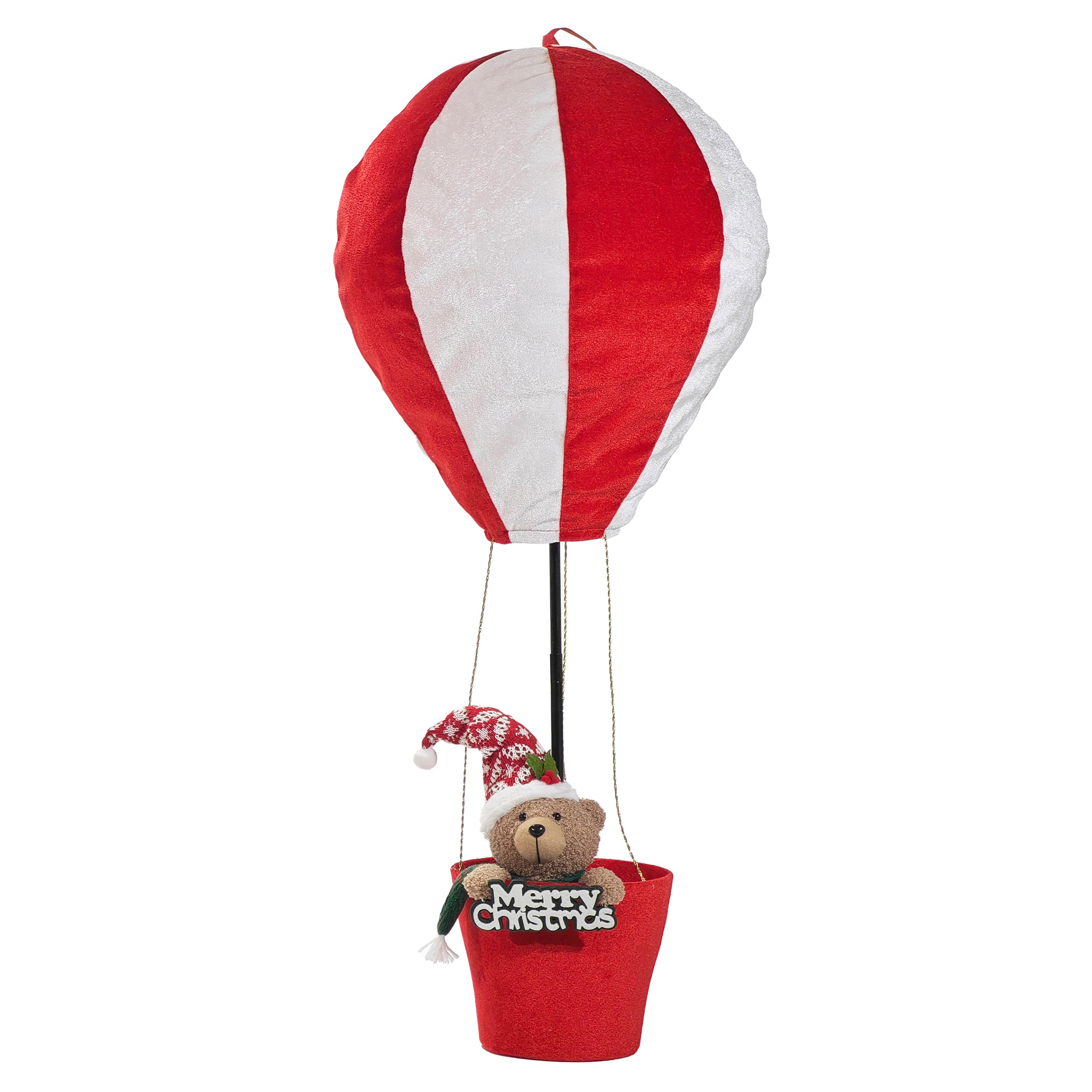 VESTIAMO CASA GRAN NATALE - Decorazione Natalizia Mongolfiera con Personaggi Natalizi h90 cm