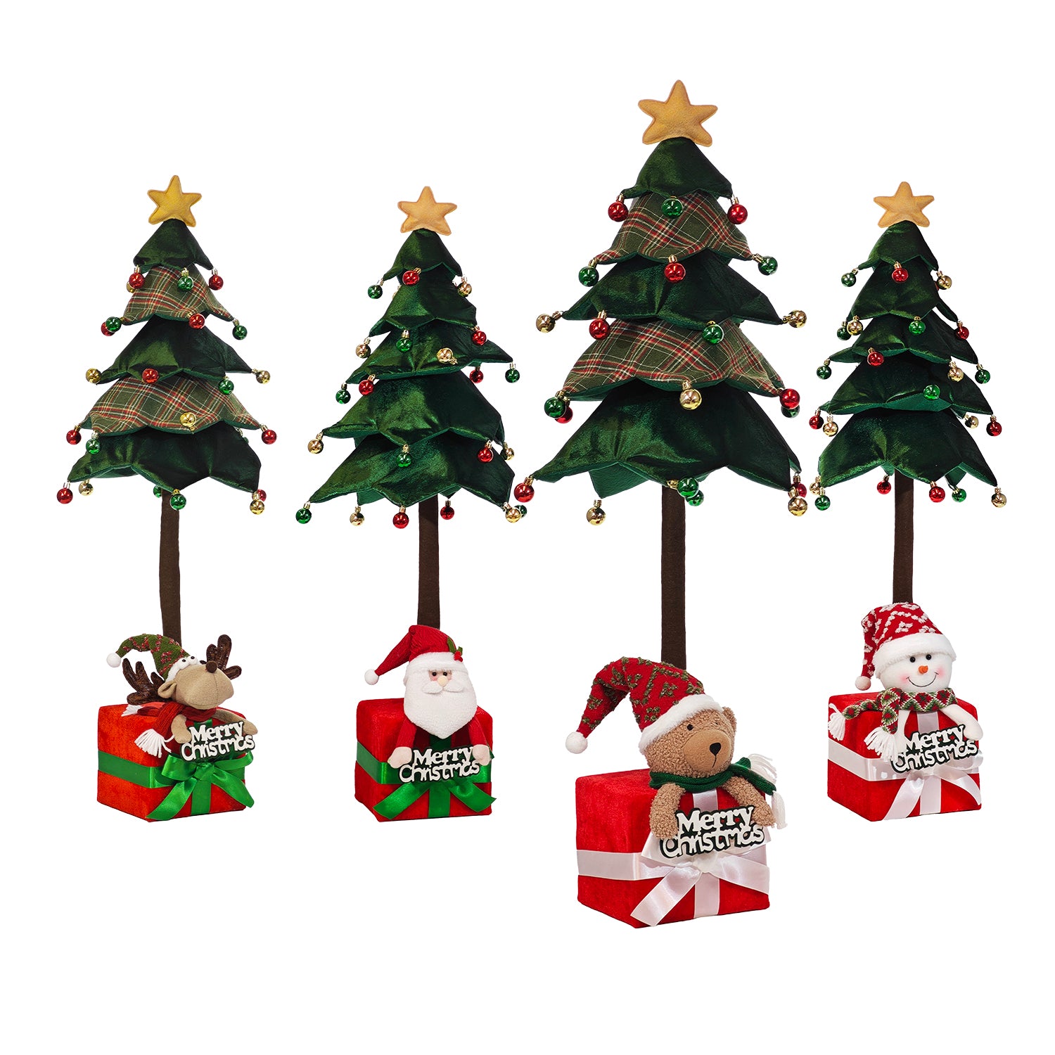 VESTIAMO CASA GRAN NATALE - Decorazione Natalizia Albero con Personaggi h98 cm