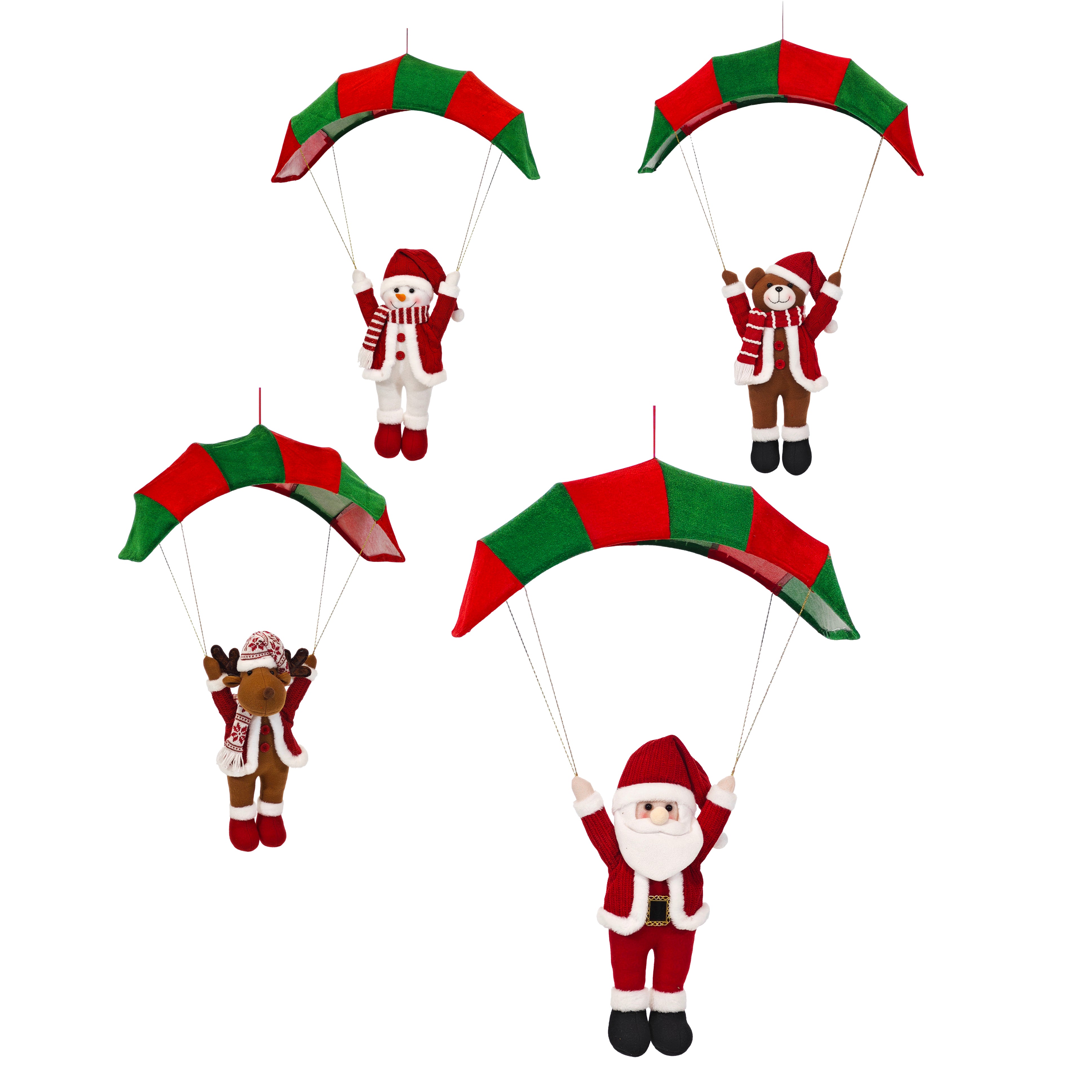 VESTIAMO CASA GRAN NATALE - Decorazione Natalizia Paracadute con Personaggi h80 cm