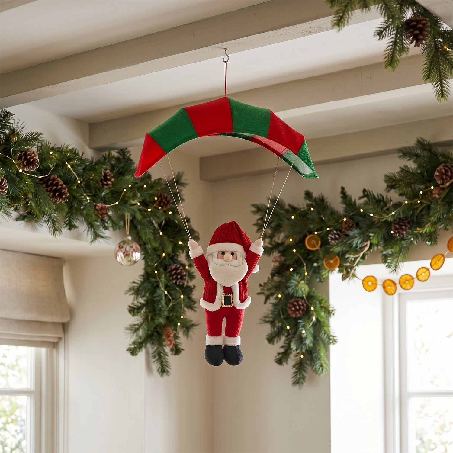 VESTIAMO CASA GRAN NATALE - Decorazione Natalizia Paracadute con Personaggi h80 cm