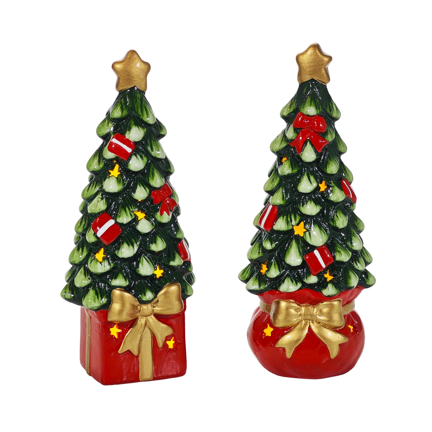 VESTIAMO CASA GRAN NATALE - Decorazione Natalizia Luminosa Albero di Natale in Dolomite con LED Bianco Caldo h25 cm