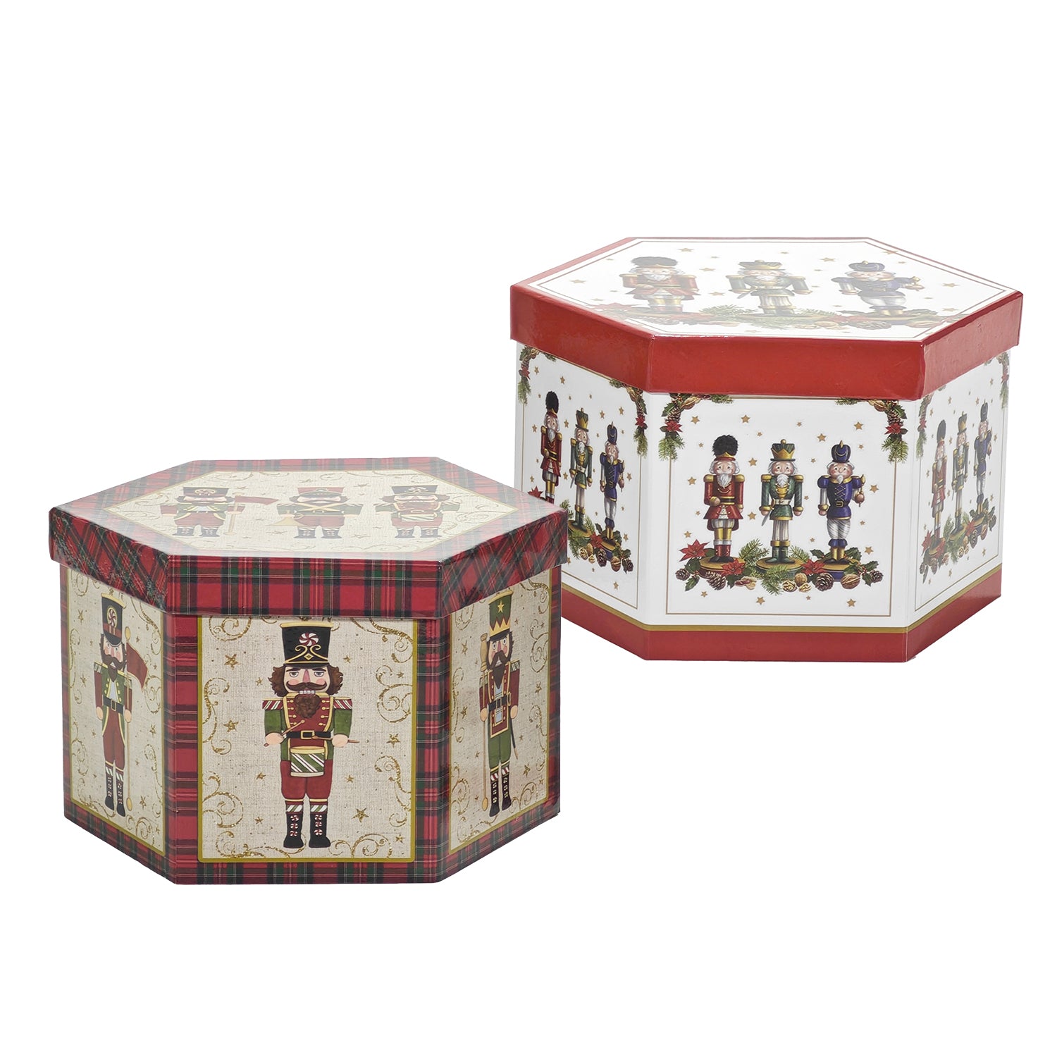 VESTIAMO CASA GRAN NATALE - Palle di Natale con Schiaccianoci diametro 7,5 cm - set 14 pezzi