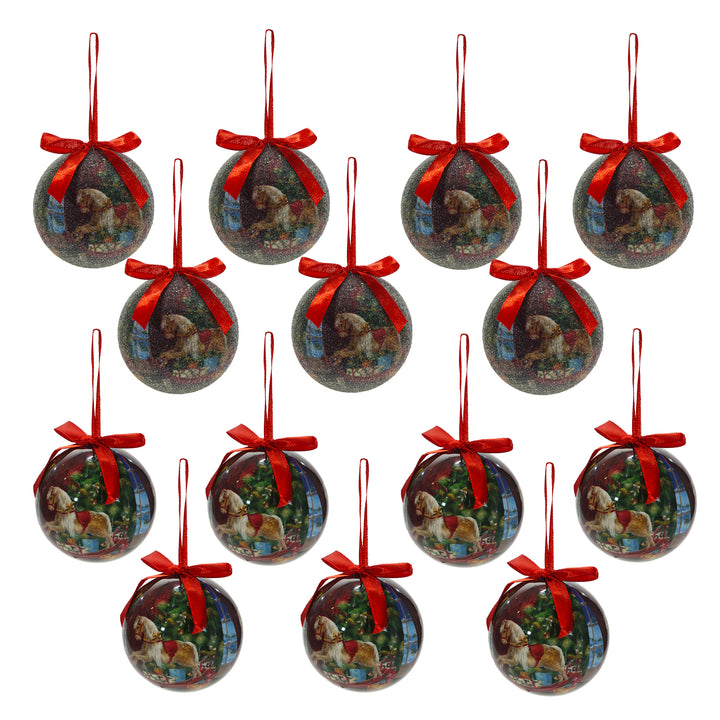 Trade Shop - Set 9 Palline Natalizie Decorazioni 6 Cm Addobbi Per Trade Shop - Set 9 Palline Natalizie Decorazioni 6 Cm Addobbi Per