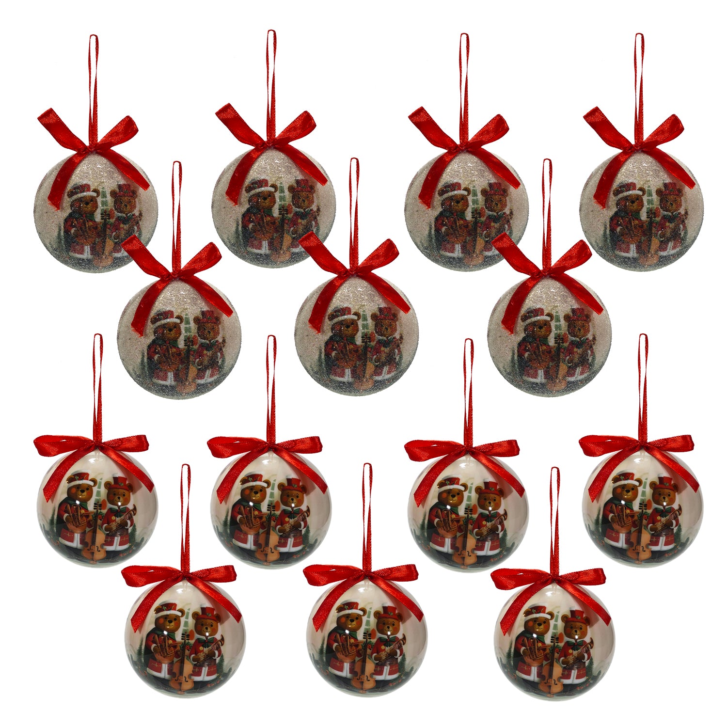 VESTIAMO CASA GRAN NATALE - Palle di Natale diametro 7,5 cm - set 14 pezzi