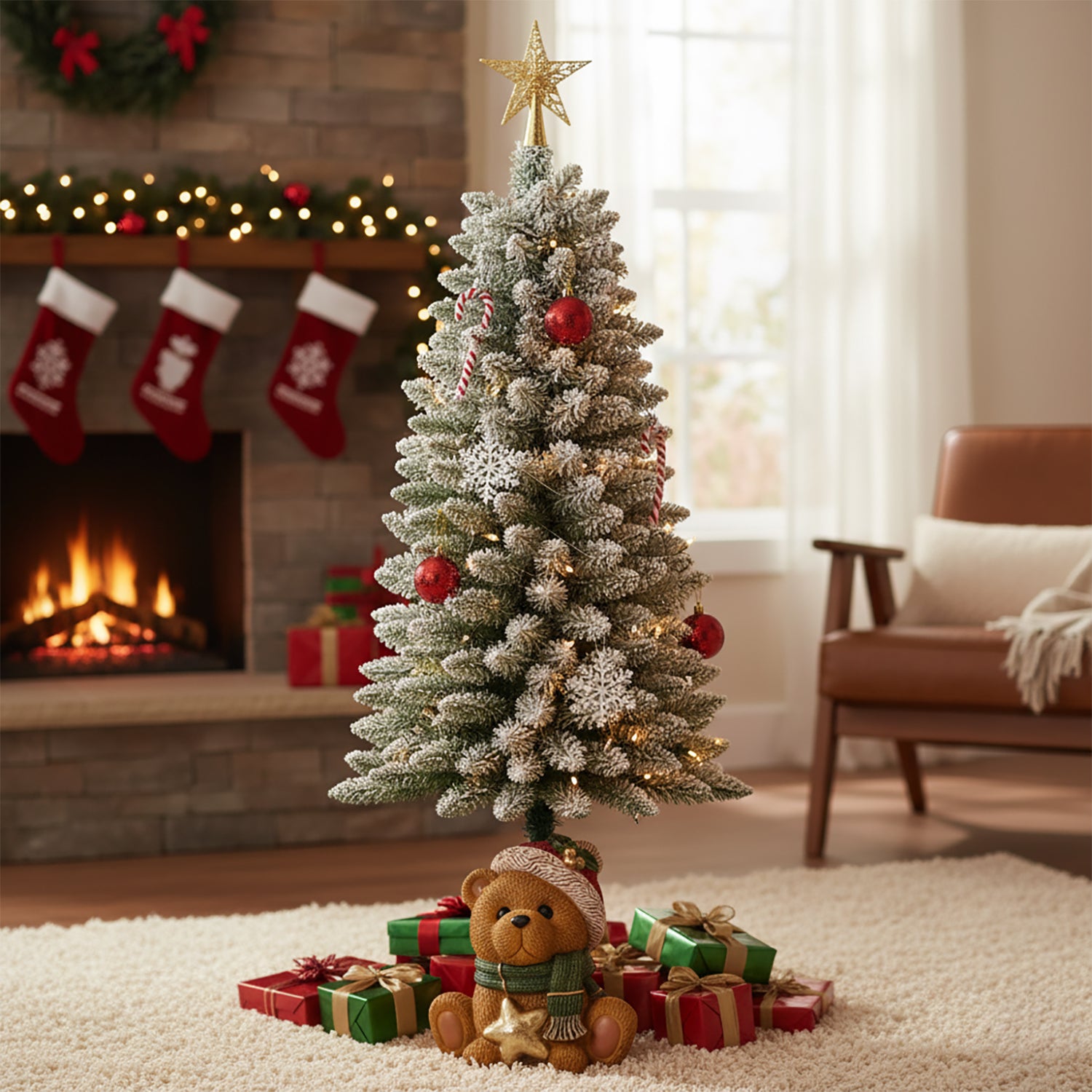 Supporto Per Albero Di Natale, Adatto Per Alberi Di Natale Artificiali Da 30 Cm Supporto In Ferro Verde 90019404