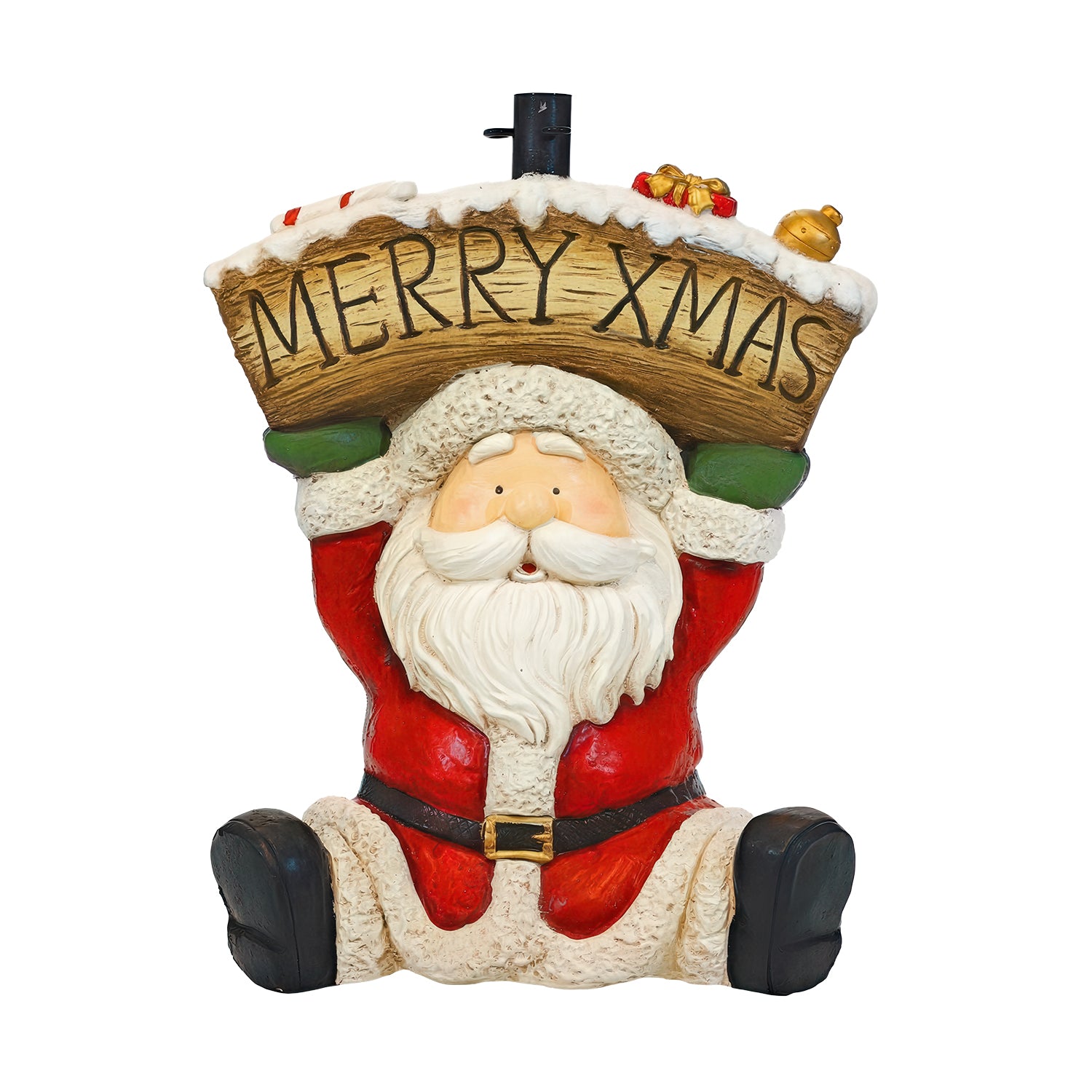 VESTIAMO CASA GRAN NATALE - Base Albero di Natale con Babbo Natale Decorativo h55 cm