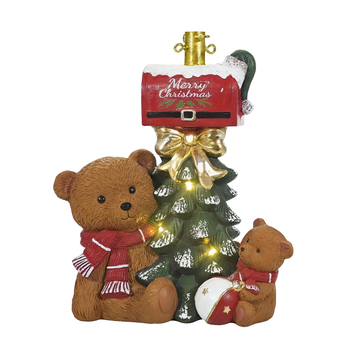 VESTIAMO CASA GRAN NATALE - Base Albero di Natale Luminosa con Orsetti h53 cm