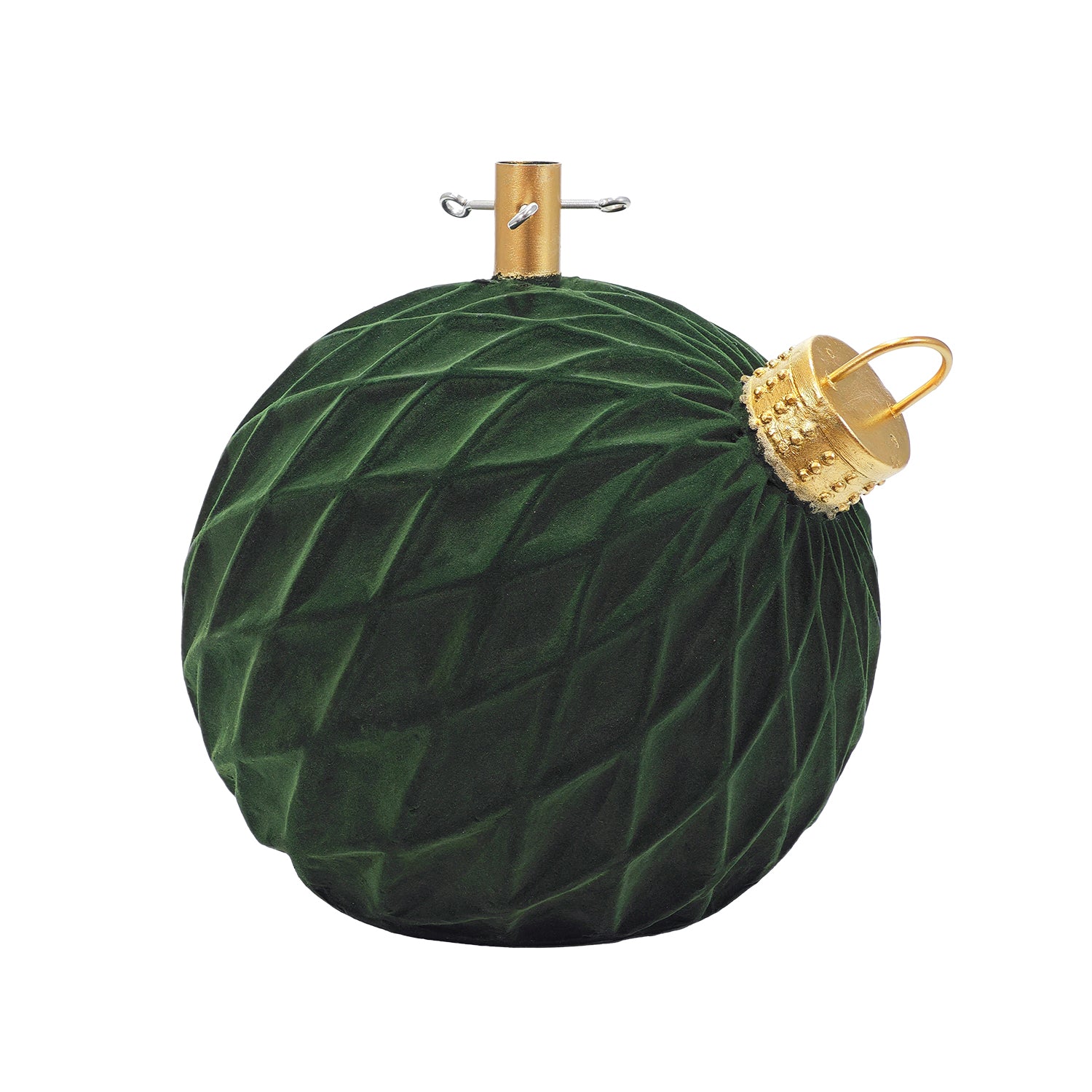 VESTIAMO CASA GRAN NATALE - Base Albero di Natale a Forma di Palla Decorativa Verde h46 cm