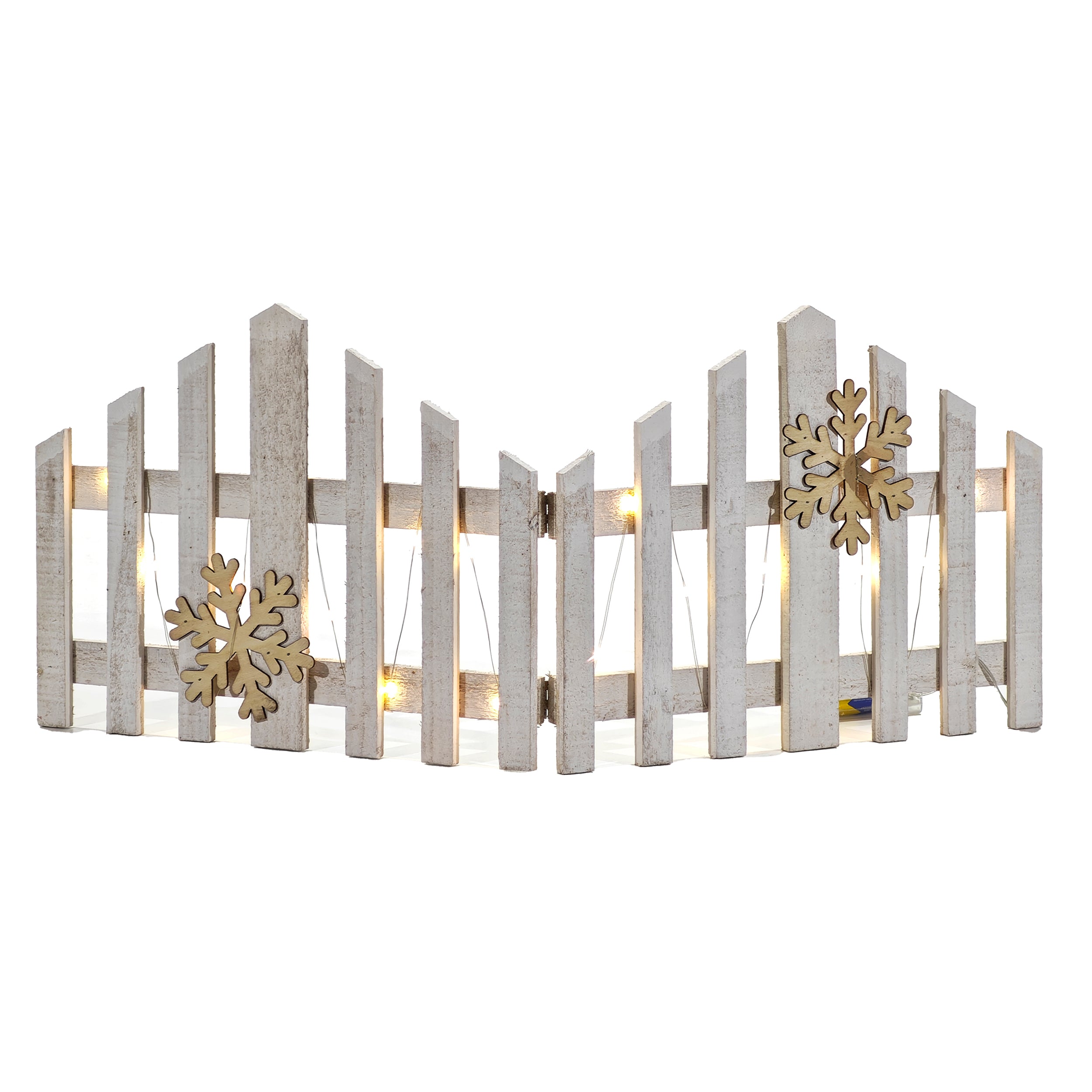 DICTROLUX - Staccionata decorativa Natalizia con 20 microLed a batteria