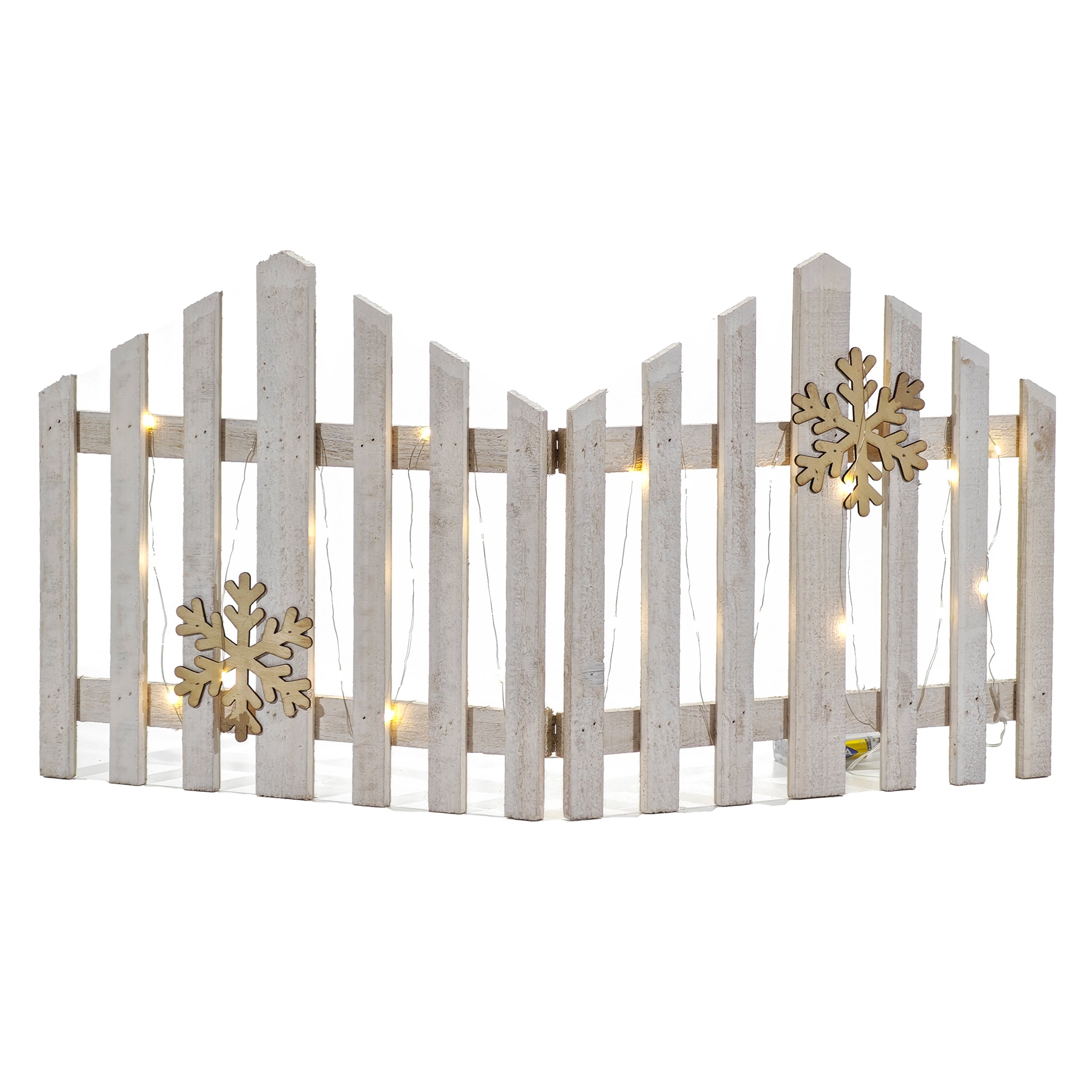 DICTROLUX - Staccionata decorativa Natalizia con 30 microLed a batteria