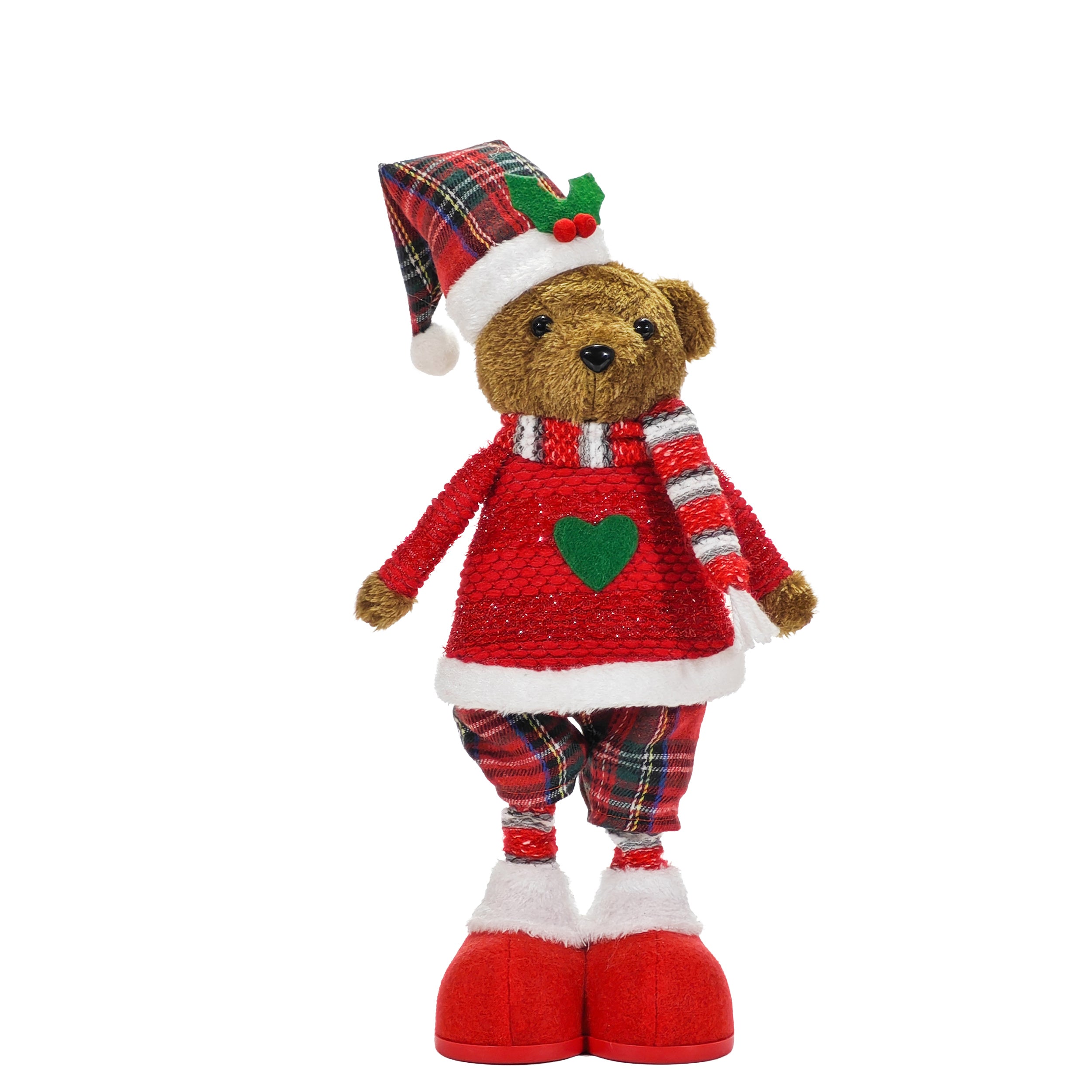 VESTIAMO CASA GRAN NATALE - Orso Natalizio con gambe allungabili altezza max 55 cm