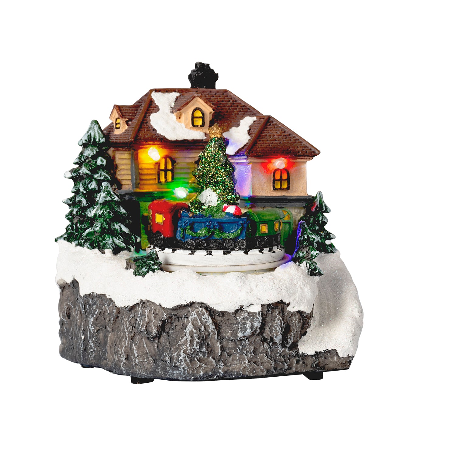 VESTIAMO CASA GRAN NATALE - Paesaggio Natalizio - h14x11x11 cm