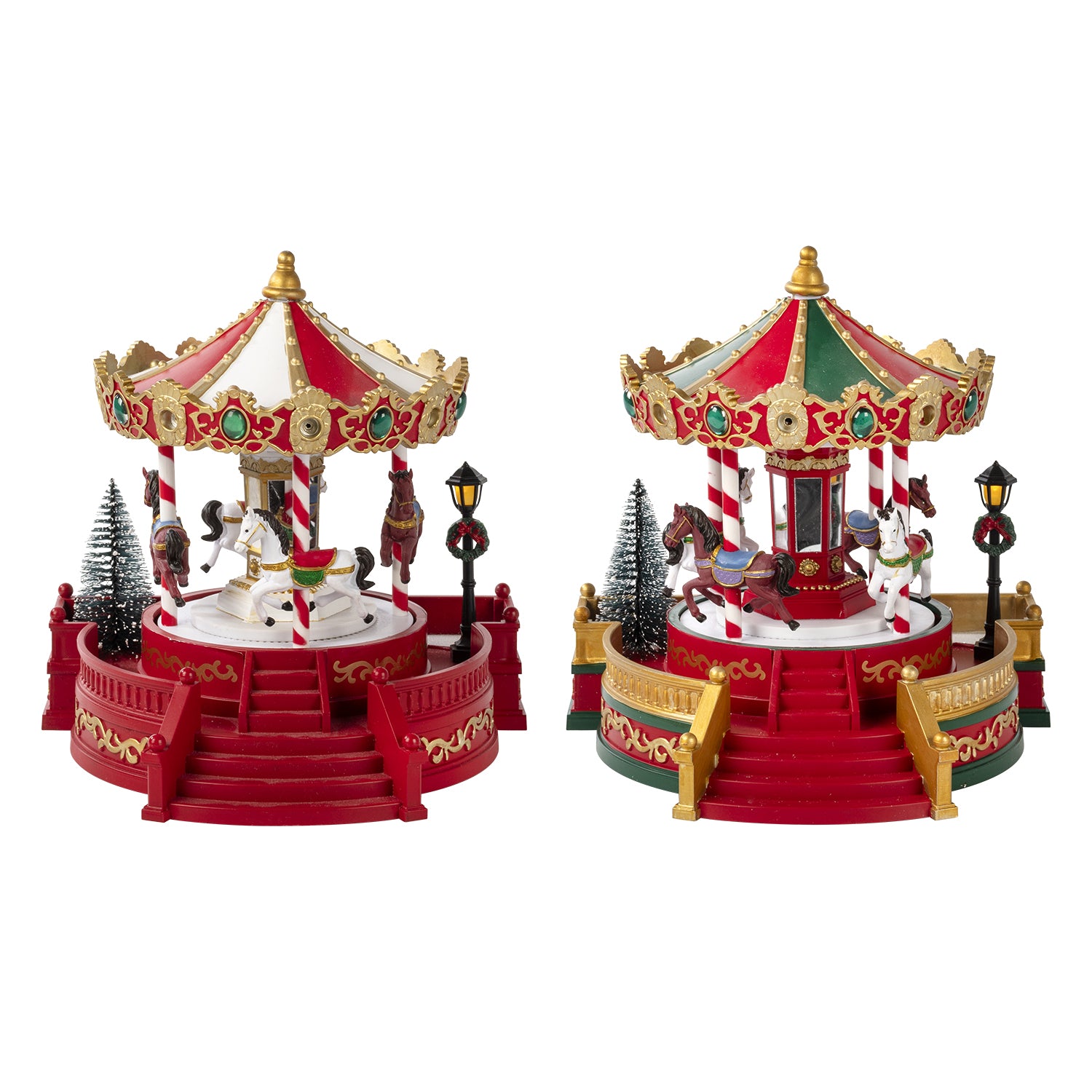 VESTIAMO CASA GRAN NATALE - Giostrina Natalizia con Musica e Luci LED - h23x22,3x20,5 cm