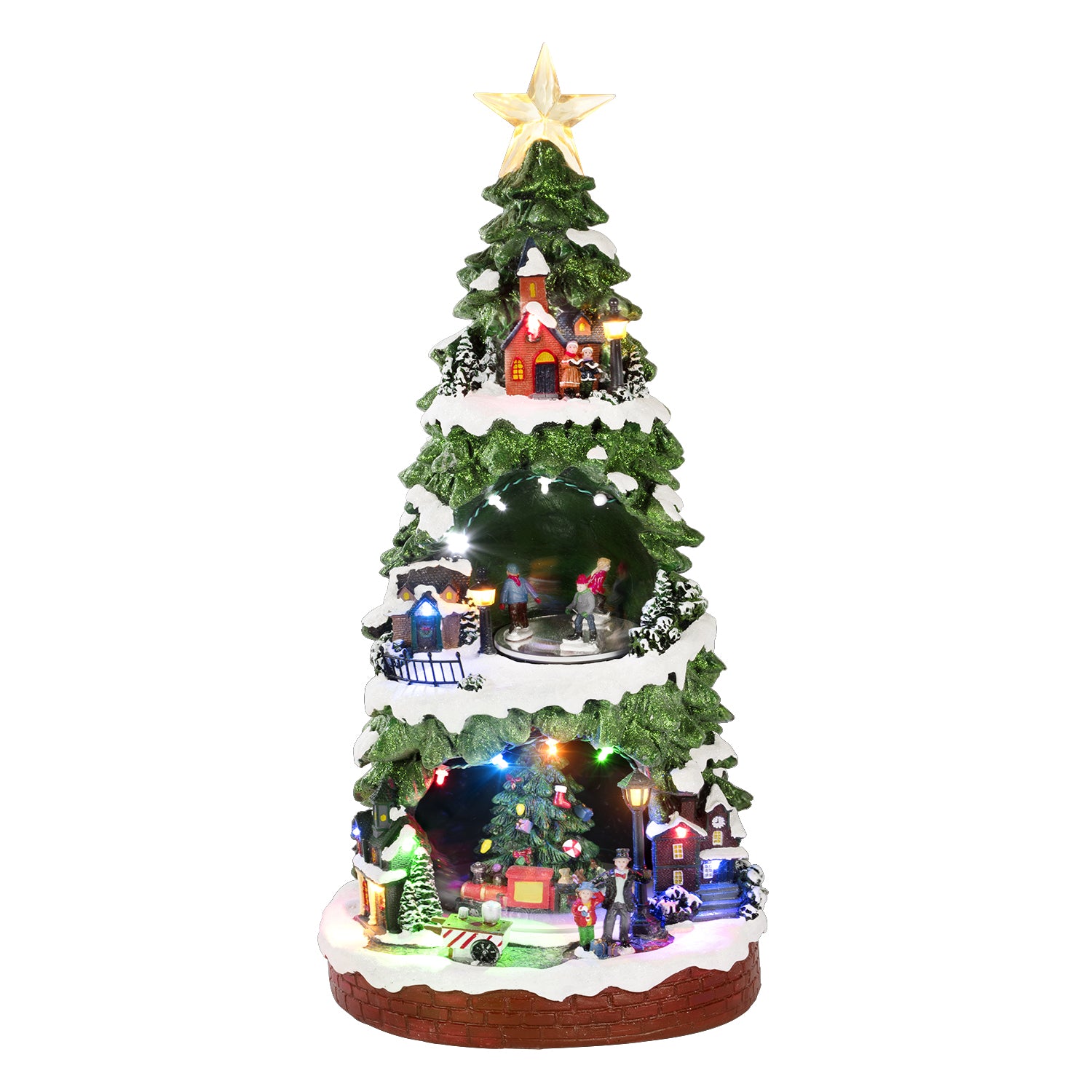 VESTIAMO CASA GRAN NATALE - L’Albero Innevato con Luci e Musica h51x27x25,5 cm