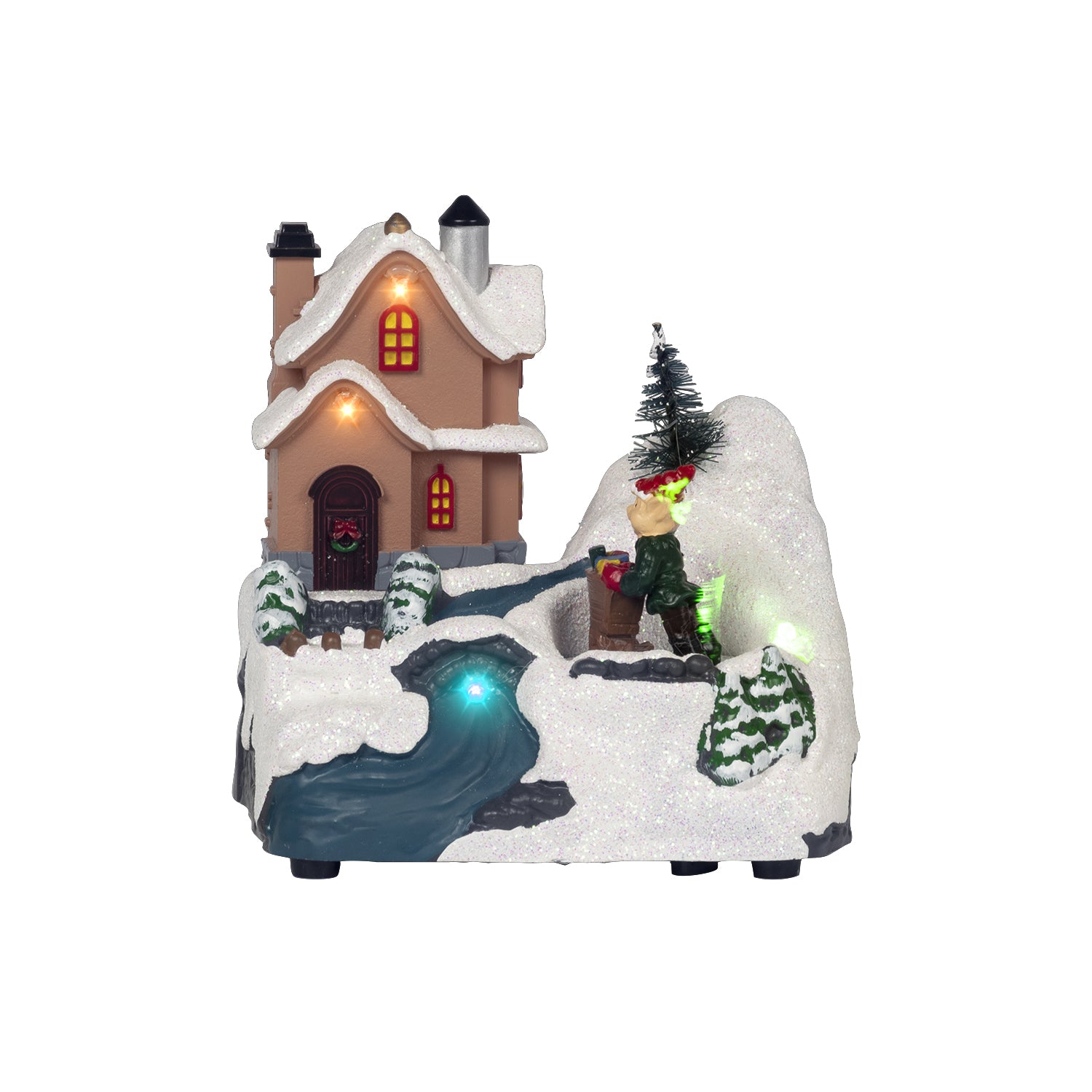 VESTIAMO CASA GRAN NATALE - Paesaggio Natalizio - h12x12x9 cm