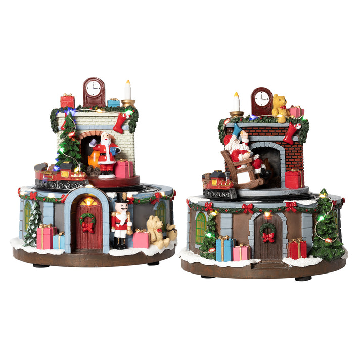 VESTIAMO CASA GRAN NATALE - La Casa di Babbo Natale - h18 cm diametro 16,5 cm