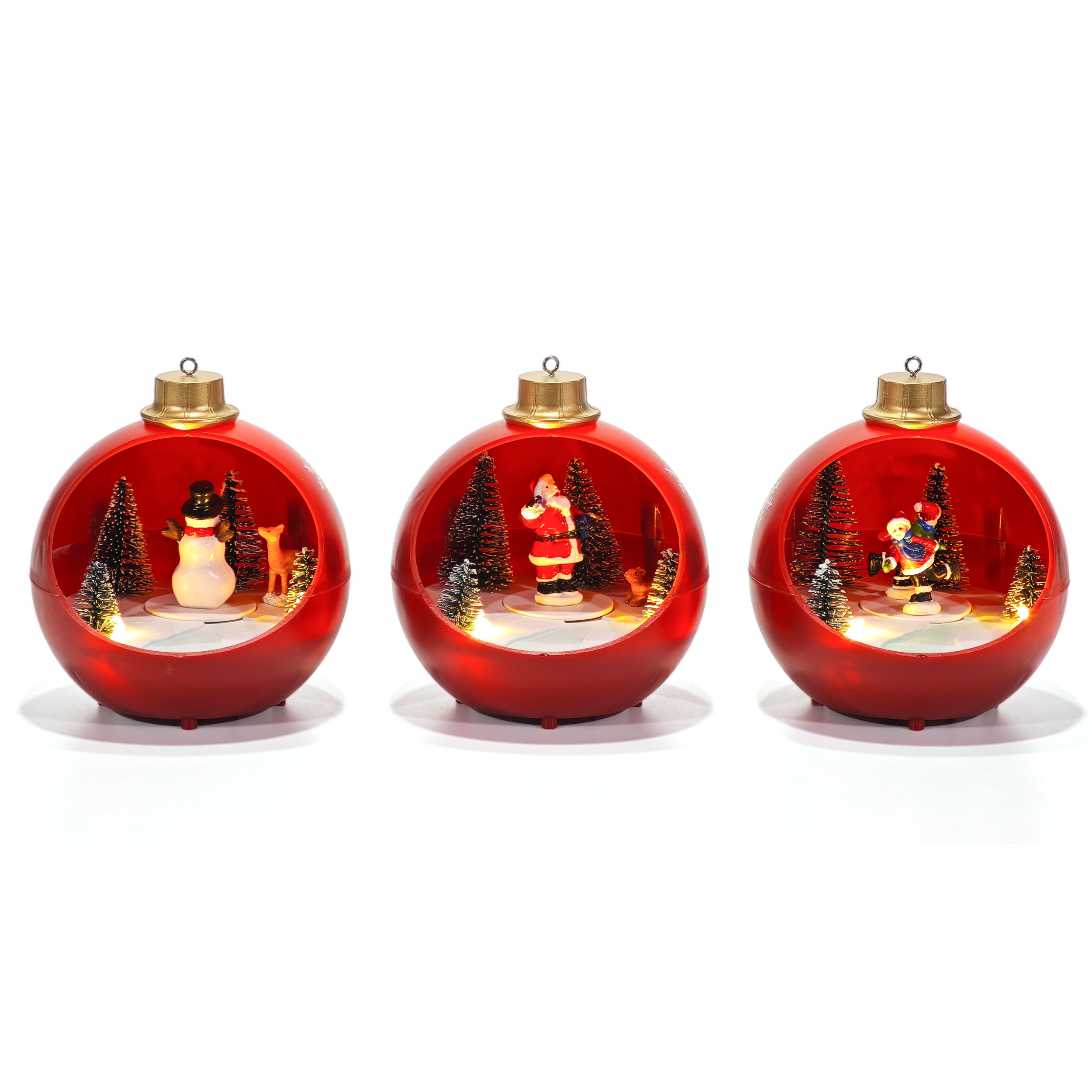 VESTIAMO CASA GRAN NATALE - Palla Natalizia con ambientazione diametro 13 cm