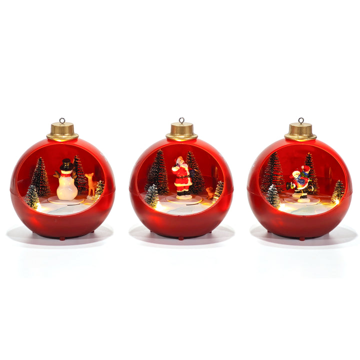 VESTIAMO CASA GRAN NATALE - Palla Natalizia con ambientazione diametro 13 cm