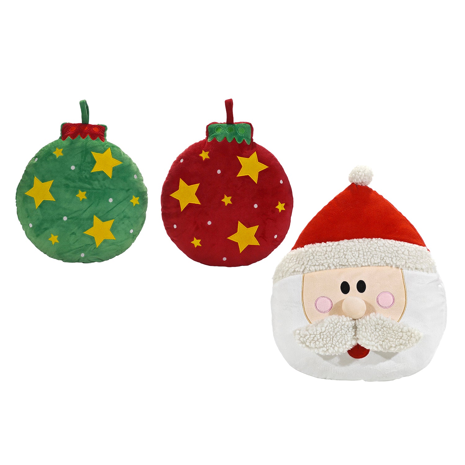 VESTIAMO CASA GRAN NATALE - Cuscino Natalizio Decorativo Babbo Natale e Palline