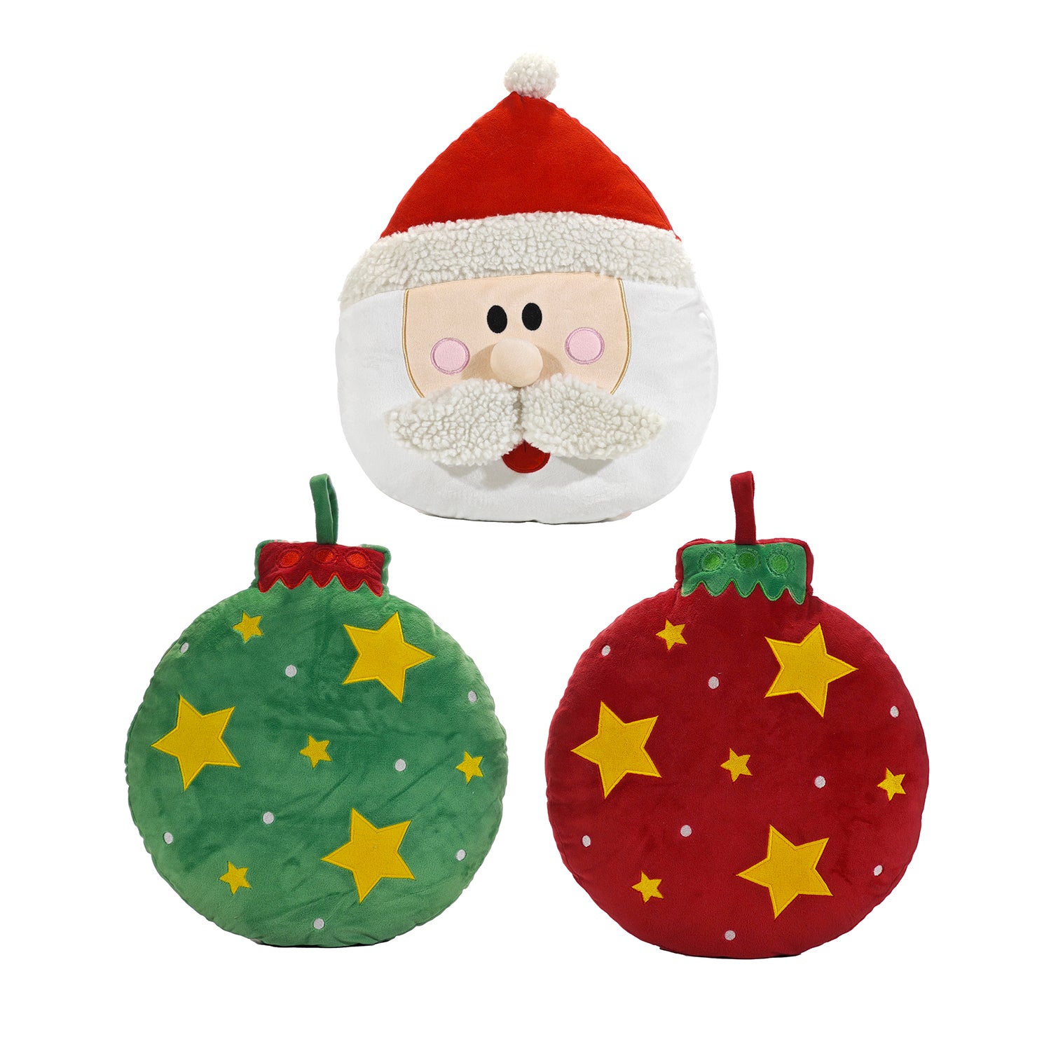 VESTIAMO CASA GRAN NATALE - Cuscino Natalizio Decorativo Babbo Natale e Palline