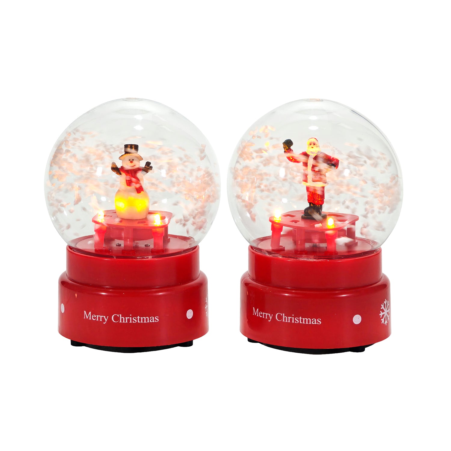 VESTIAMO CASA GRAN NATALE - Sfera Magica Natalizia con Neve, Luci LED e Musica - h19x14x14 cm