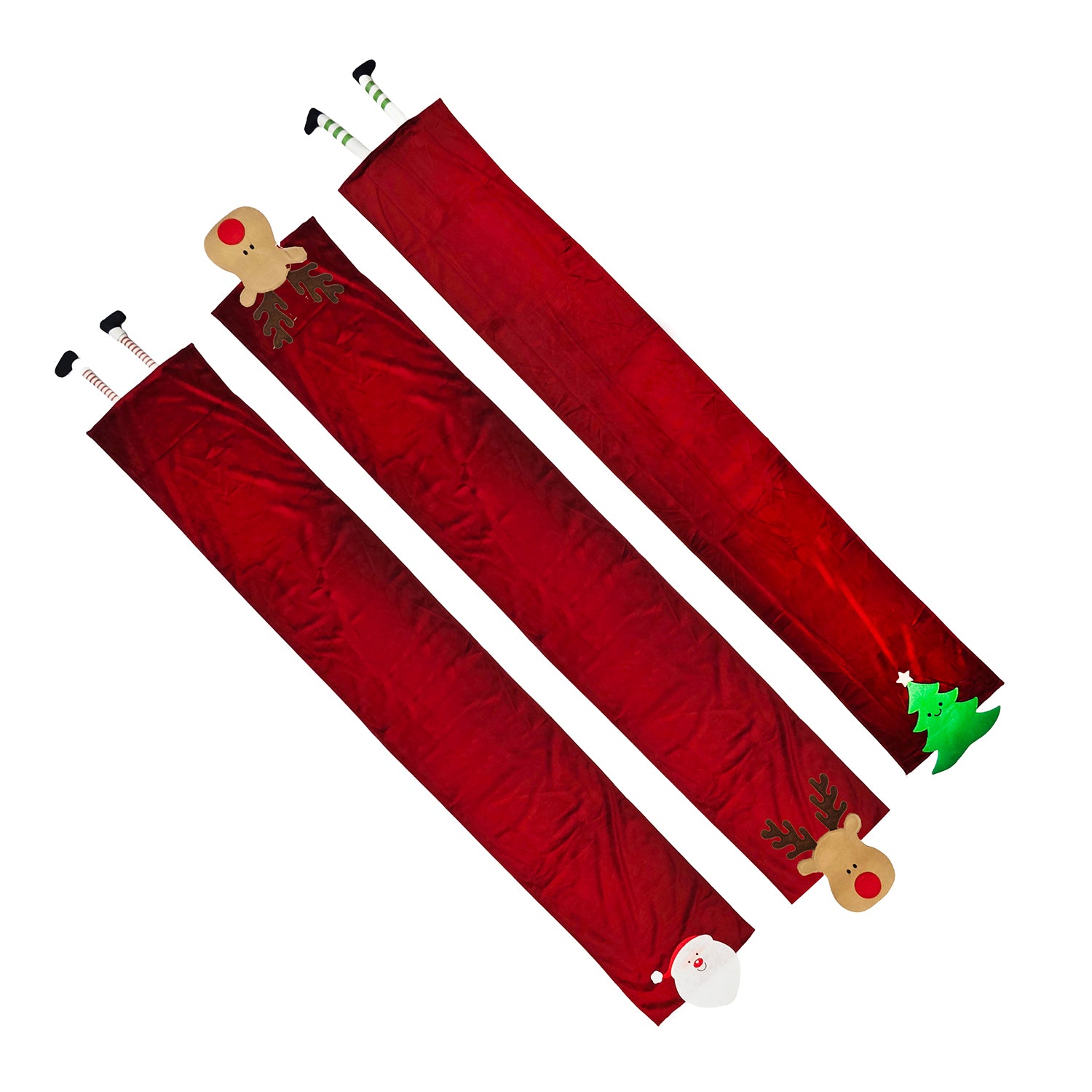 VESTIAMO CASA GRAN NATALE - Runner Tavola Natalizio Effetto Velluto con Personaggio Assortito 35x250 cm