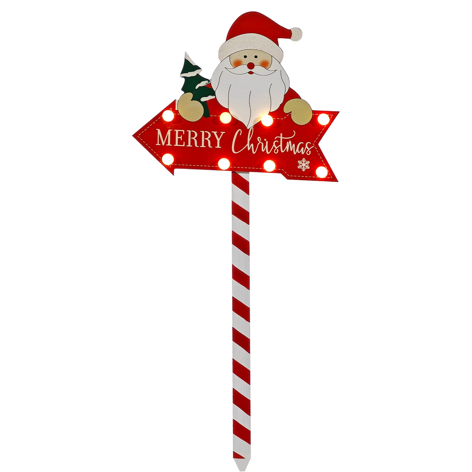 VESTIAMO CASA GRAN NATALE - Decorazione Natalizia Luminosa con LED Bianco Caldo h54 cm