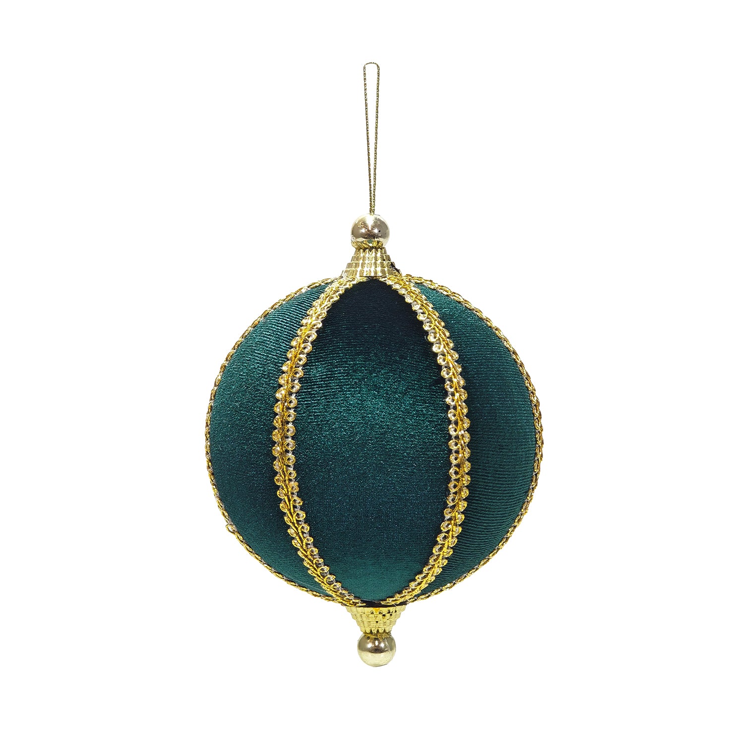 VESTIAMO CASA GRAN NATALE - Set 6 Palline di Natale Verde con finiture Oro Infrangibili diametro 8 cm
