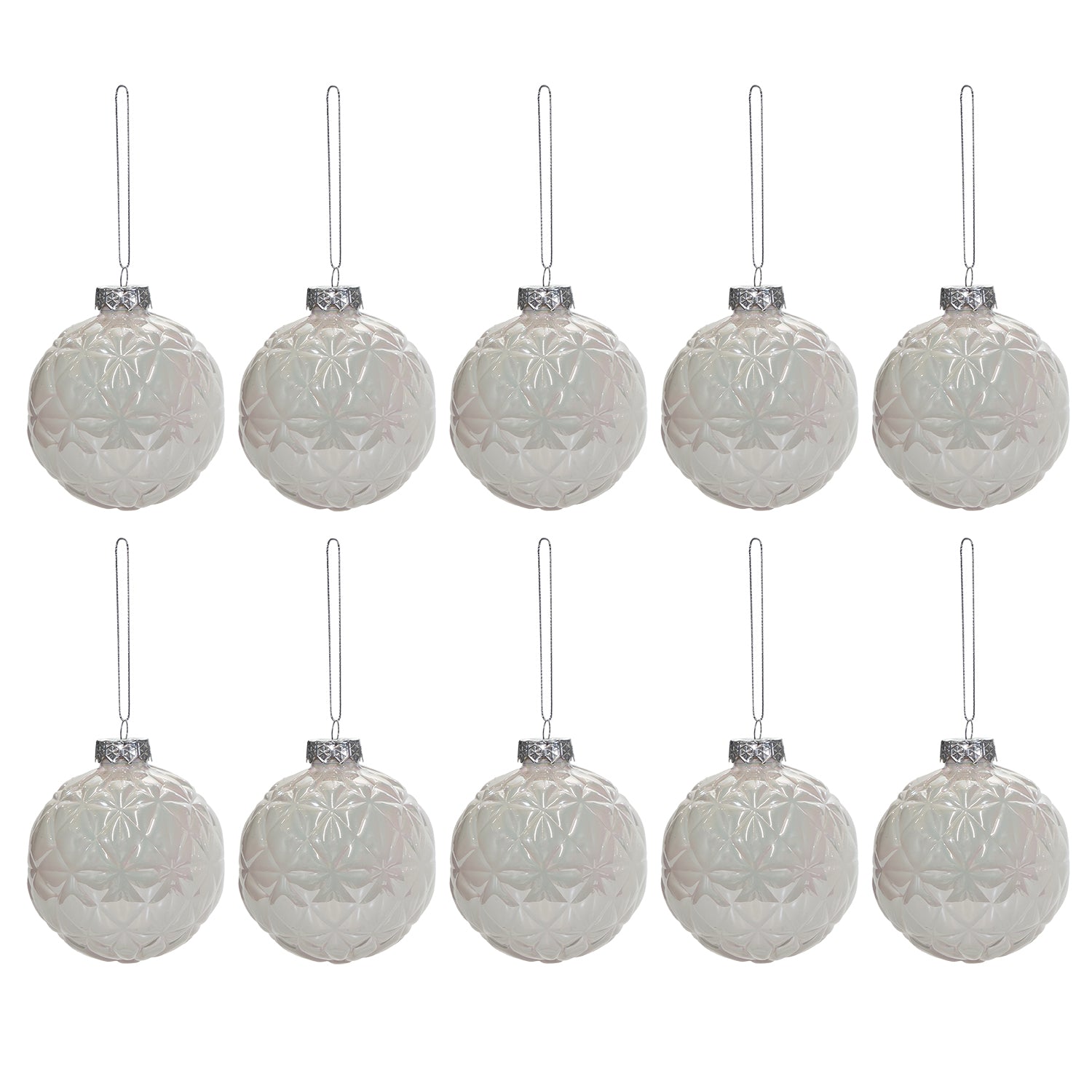 VESTIAMO CASA GRAN NATALE - Set 10 Palline di Natale Iridescenti diametro 6 cm