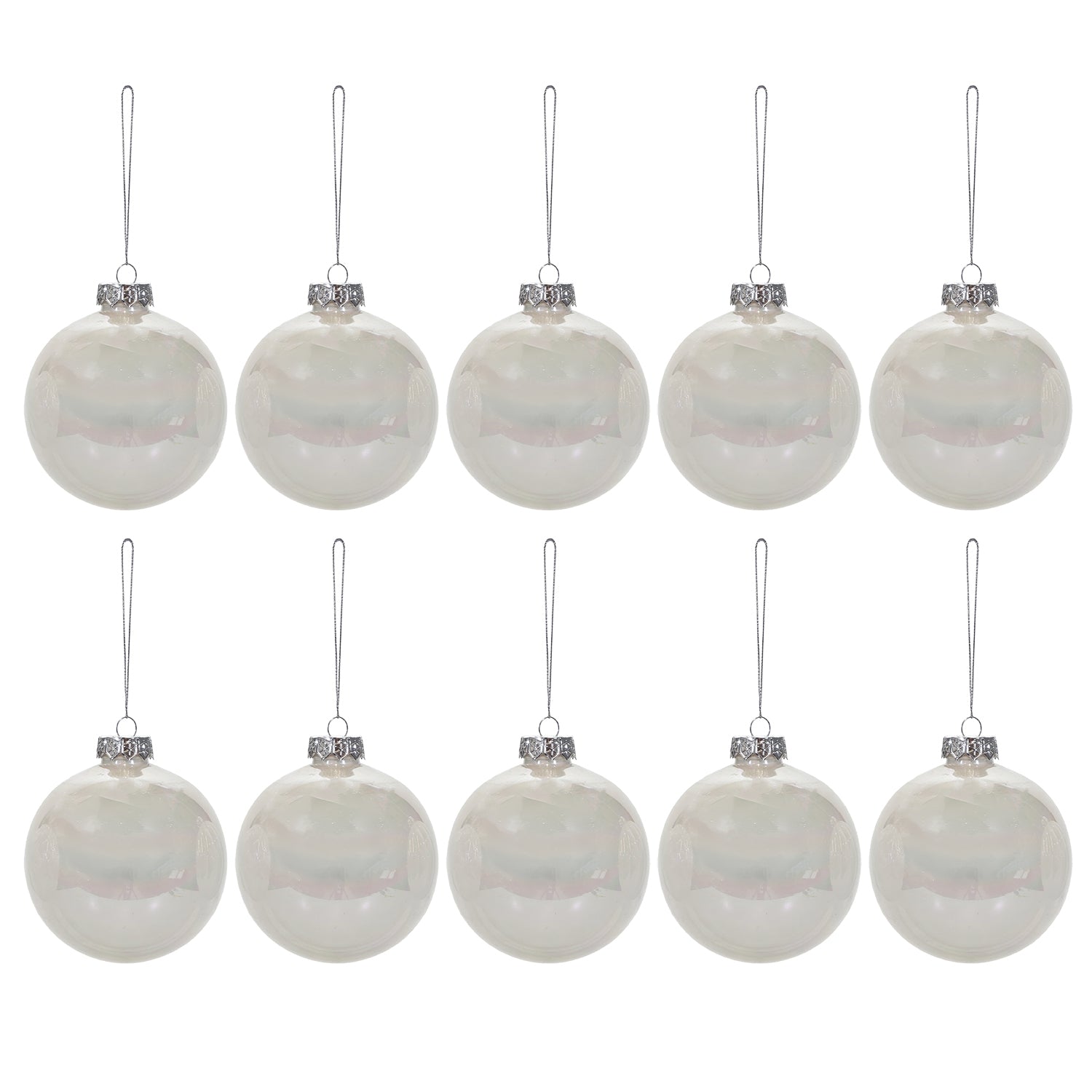 VESTIAMO CASA GRAN NATALE - Set 10 Palline di Natale Iridescenti diametro 6 cm