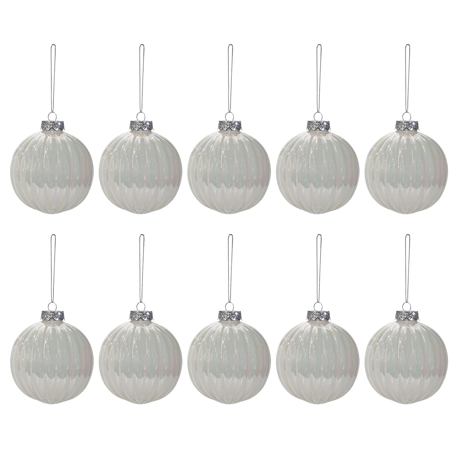 VESTIAMO CASA GRAN NATALE - Set 10 Palline di Natale Iridescenti diametro 6 cm