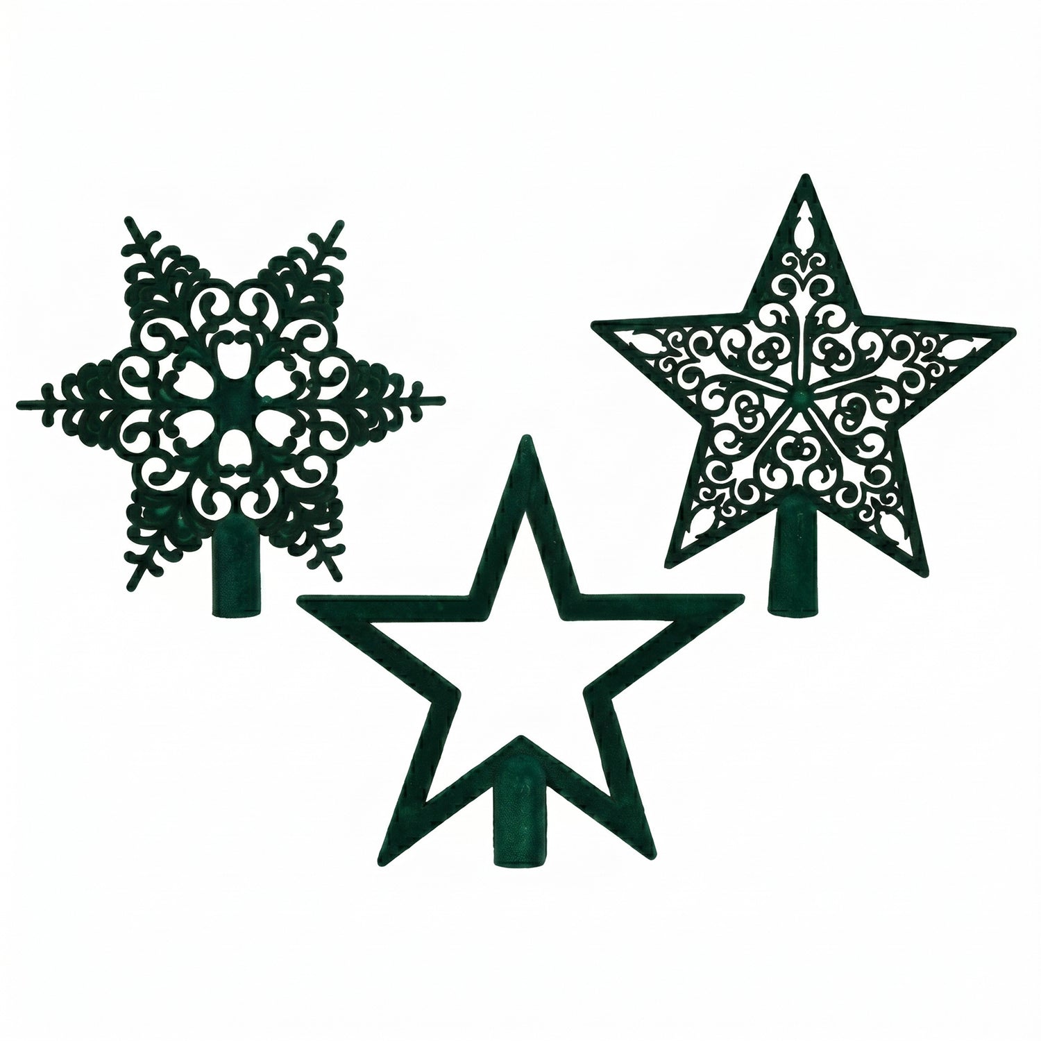 VESTIAMO CASA GRAN NATALE - Puntale Stella Natalizio Verde 20x20 cm