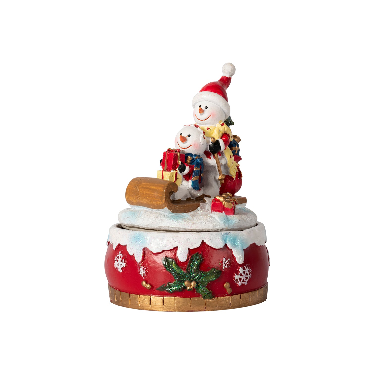 VESTIAMO CASA GRAN NATALE - Carillon delle Sorprese Musicale con Movimento in Poliresina h14 cm