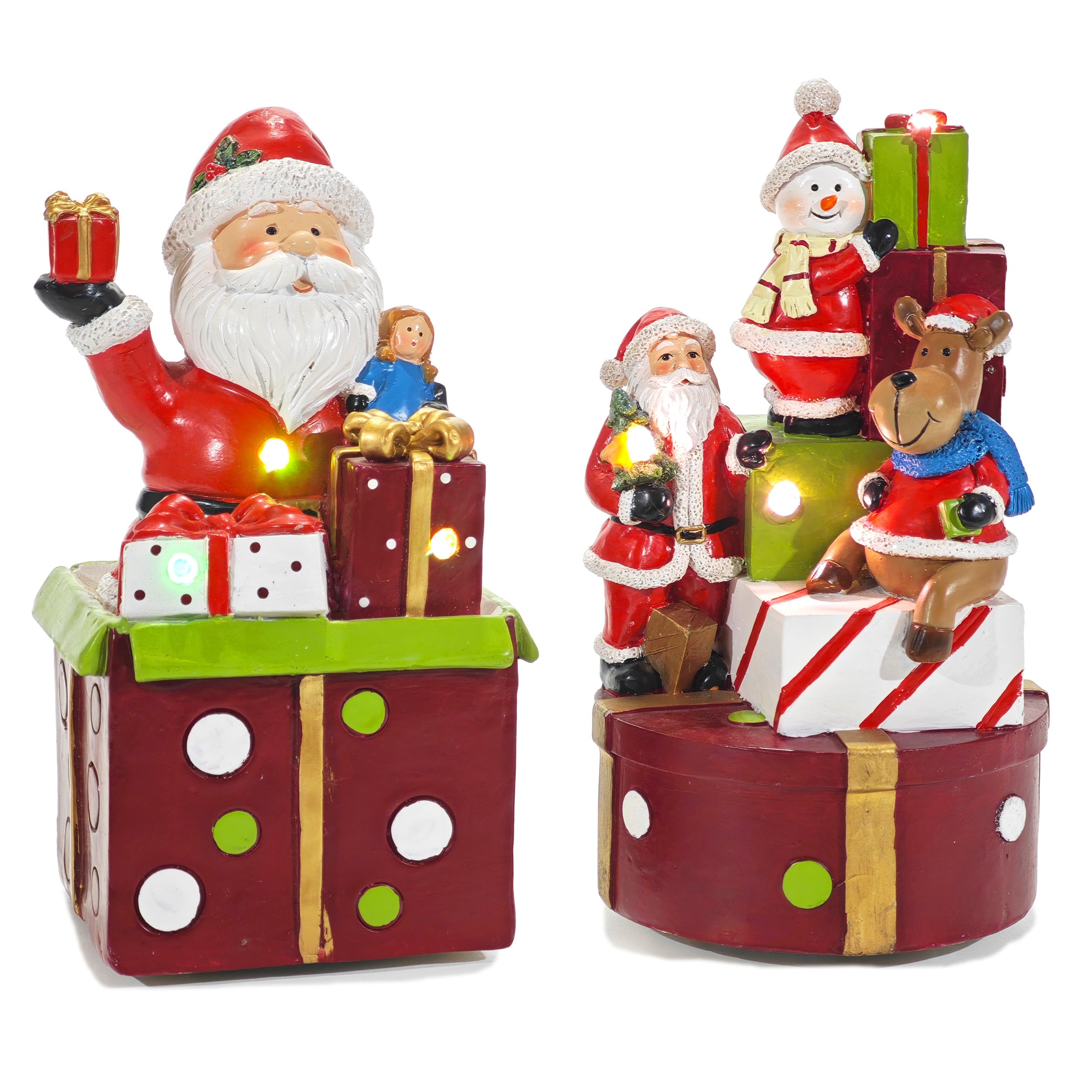 VESTIAMO CASA GRAN NATALE - Carillon Babbo Natale Luminoso - h20 cm diametro 11 cm