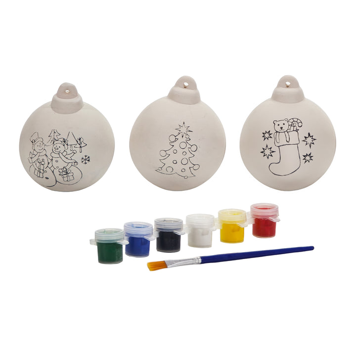 VESTIAMO CASA GRAN NATALE - Kit Natalizio da Dipingere per decorare palline di Natale