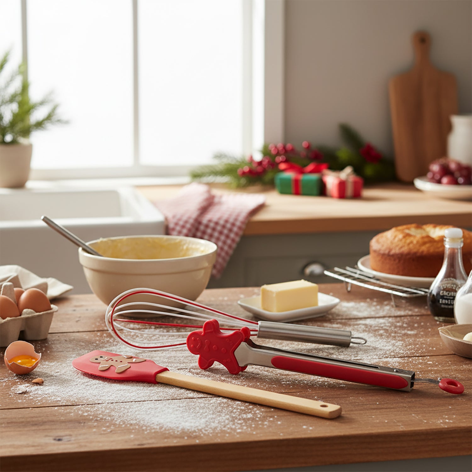 Set Di 3 Contenitori In Metallo Per Biscotti Natalizi - Rotondi, Impilabili, Tonalità Di Verde Con Motivi Decorativi
