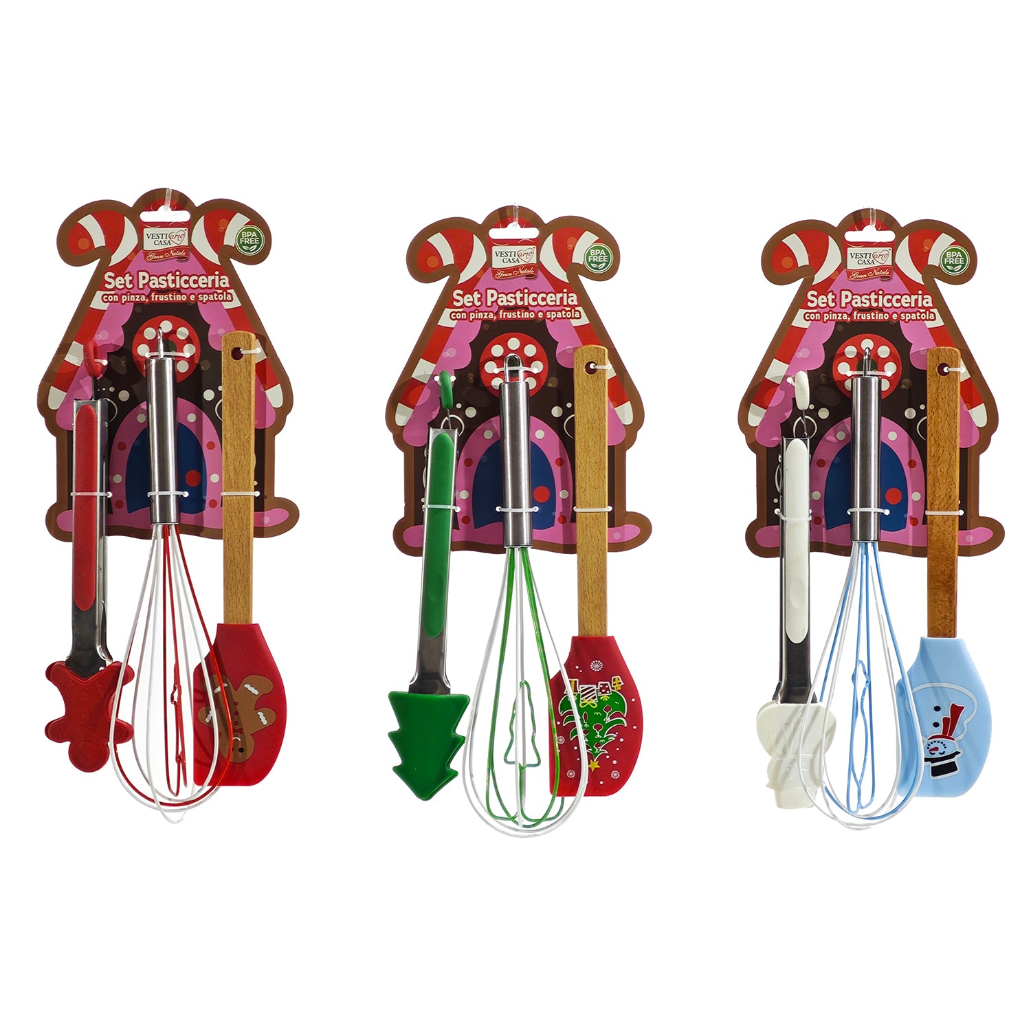 VESTIAMO CASA GRAN NATALE - Set Pasticceria Natalizio 3 Pezzi