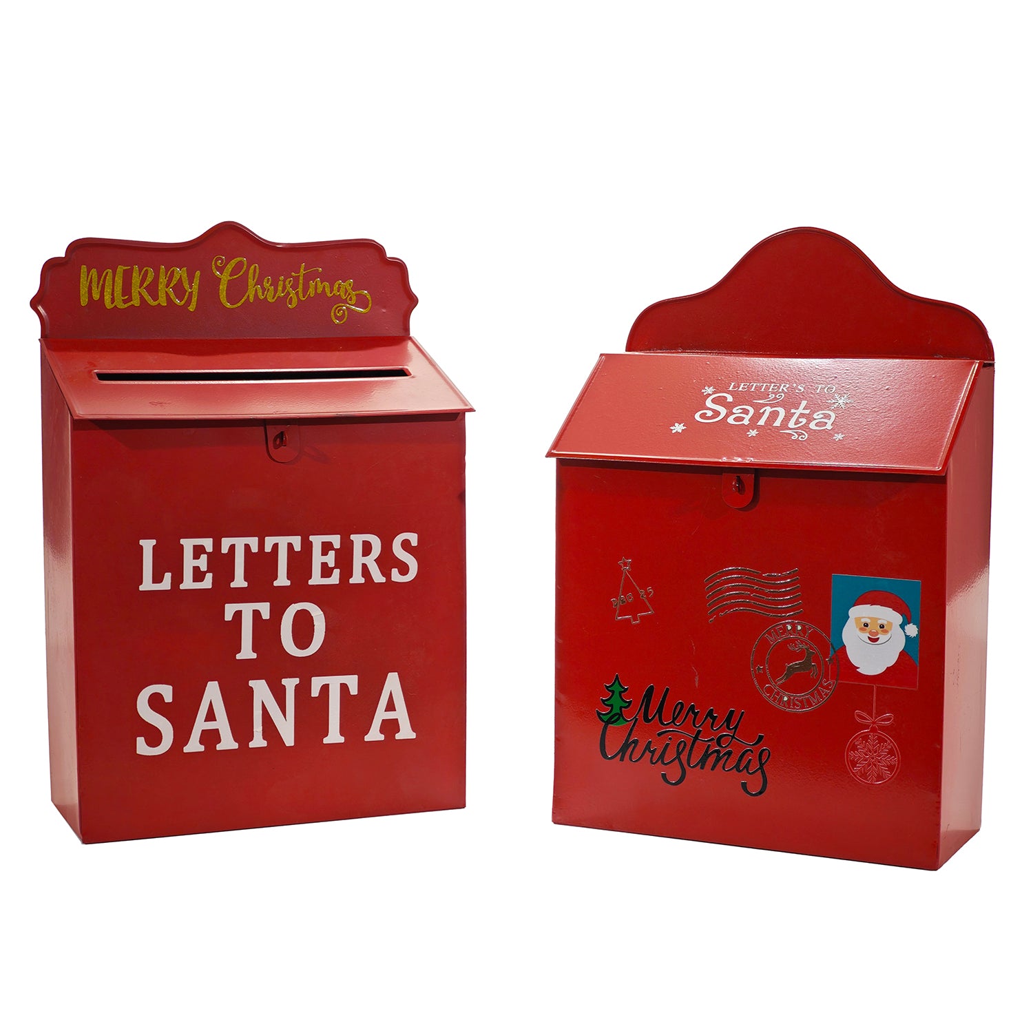 VESTIAMO CASA GRAN NATALE - Cassetta Postale Natalizia Letters to Santa h35,5x23,5x12 cm
